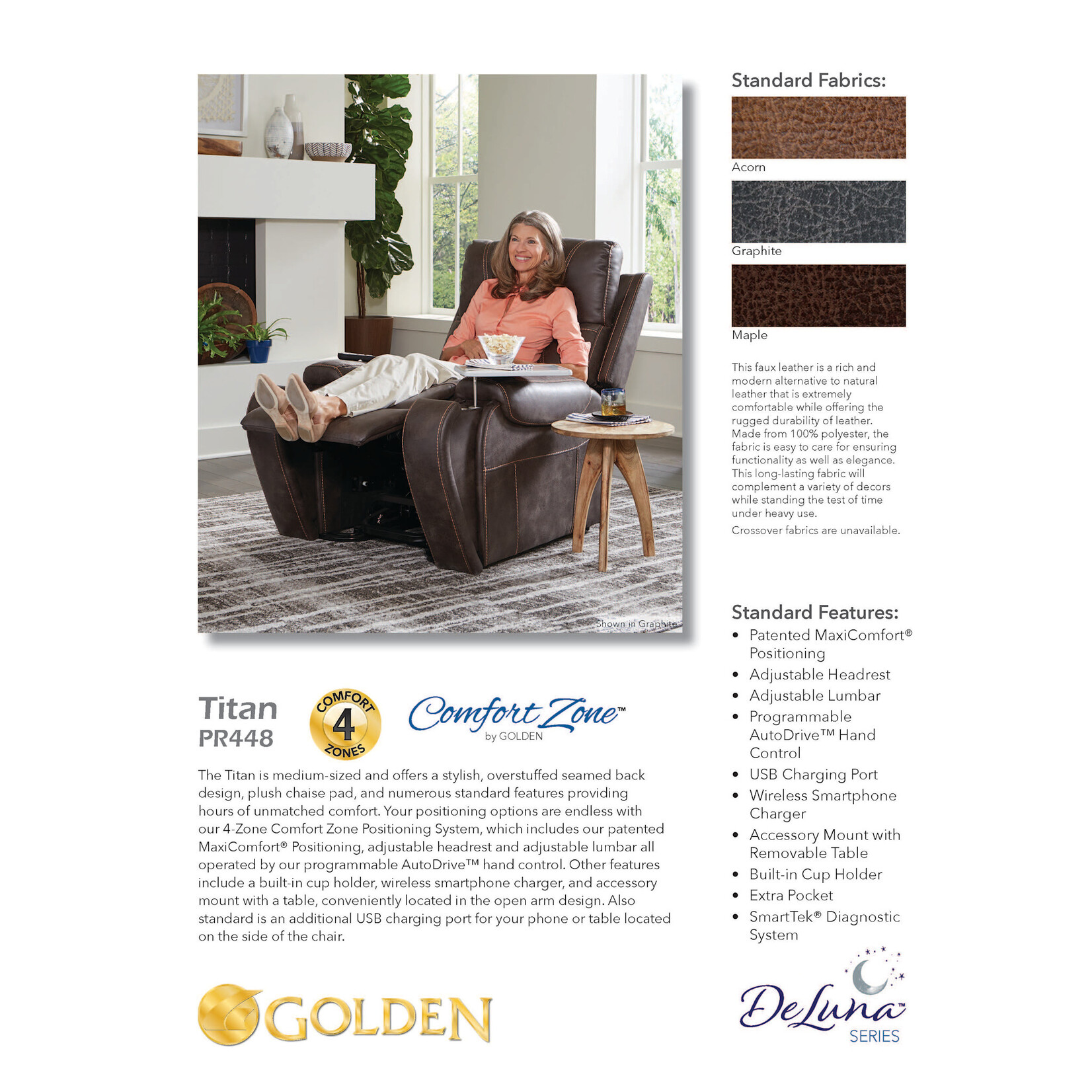 Golden Technologies 4 Zone Lift Chair: Titan Medium