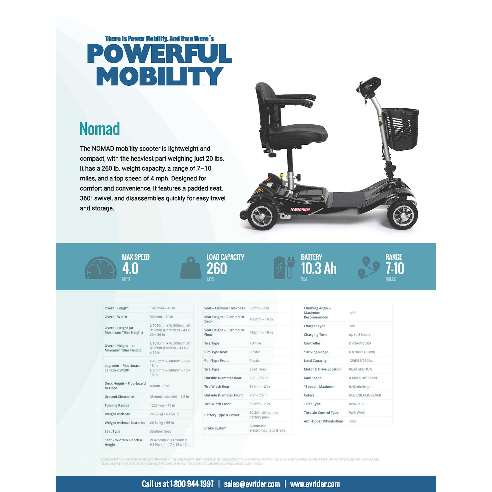 EV Rider Nomad Scooter - Black
