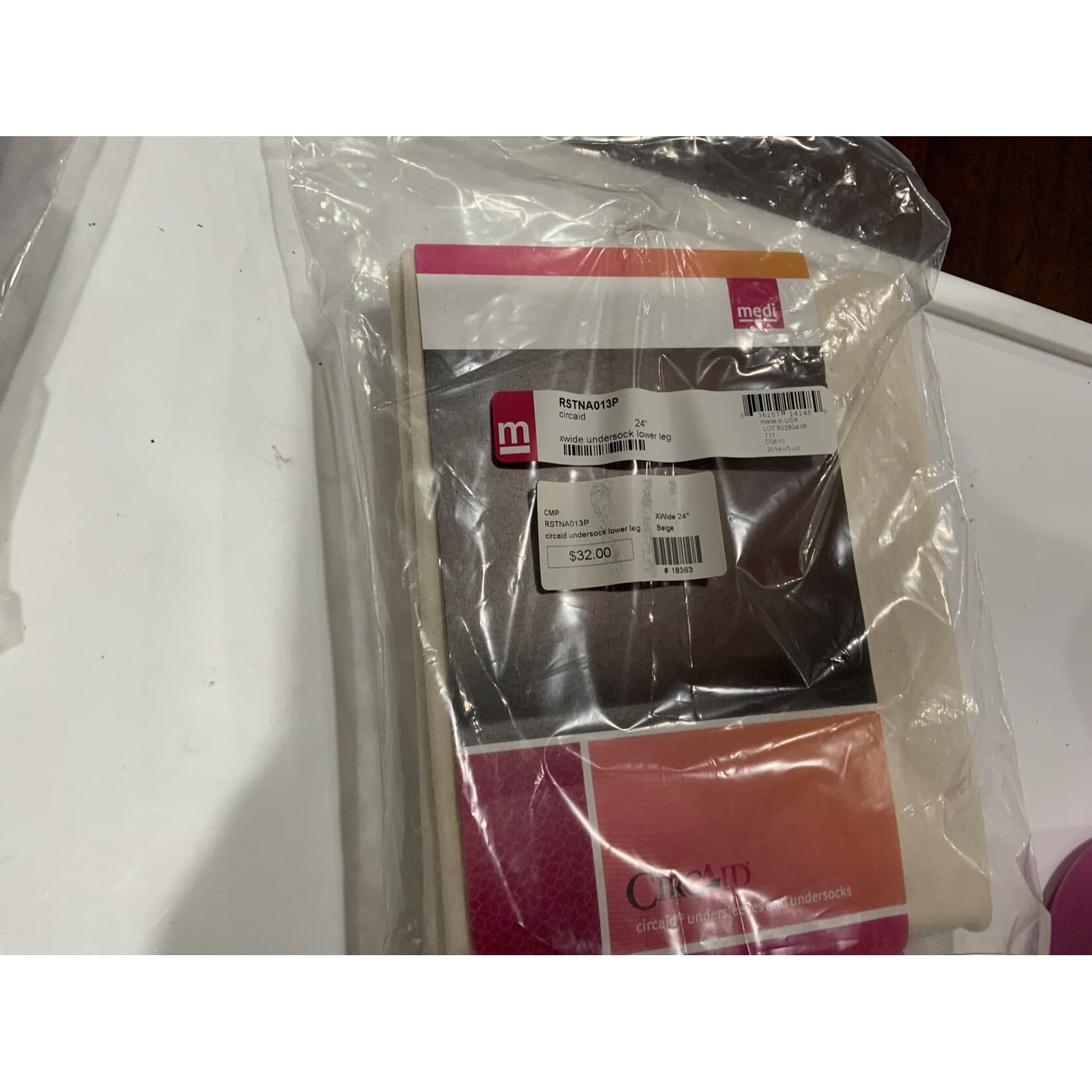 circaid undersock lower leg knee high extra wide 150cm max circumference