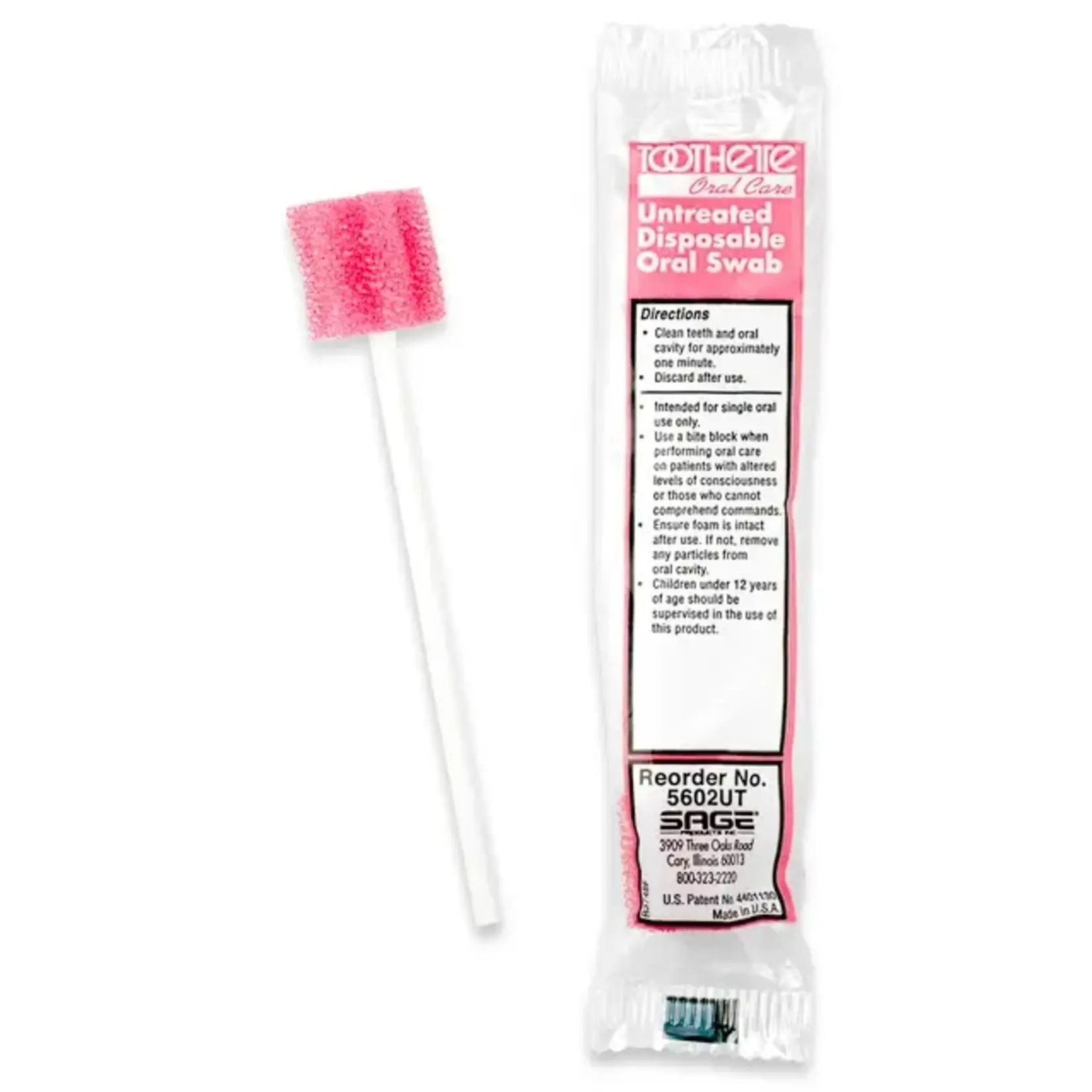 Sage Products Oral Swab - Toothette Untreated - 1each
