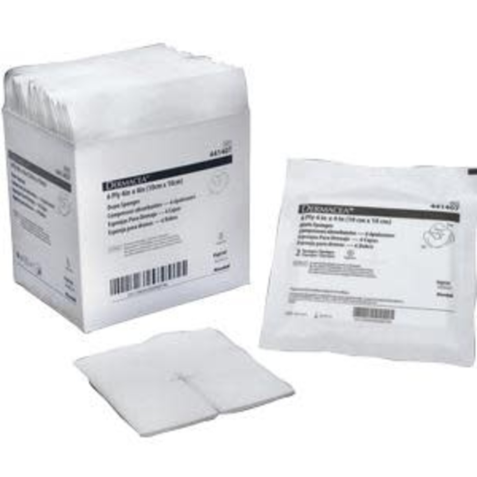 Cardinal Health Drain Sponges, 6-Ply, 4" X 4" - 25 pkgs of 2 per box