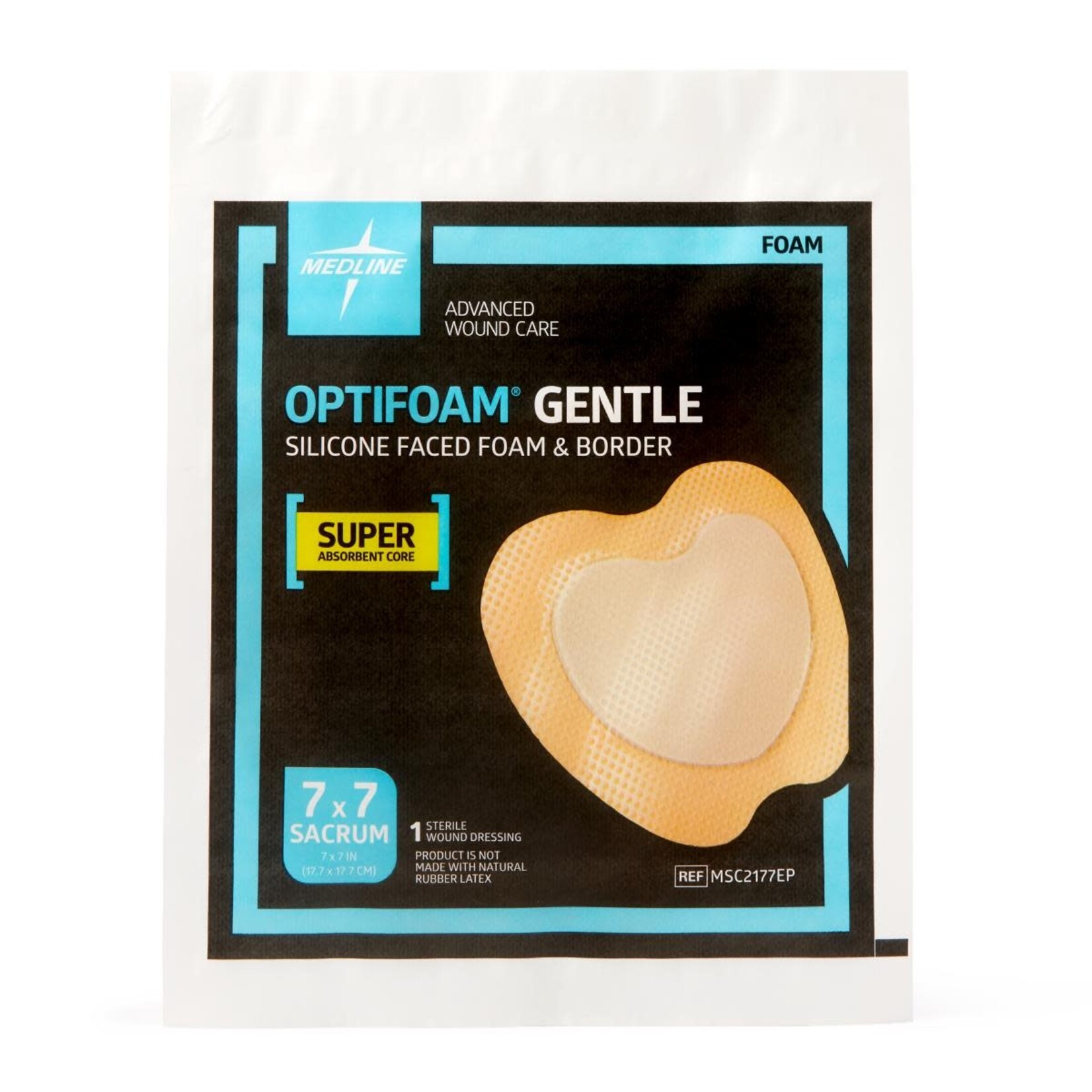 Medline Foam Dressing, Optifoam, Gentle - 7" x 7" 1each