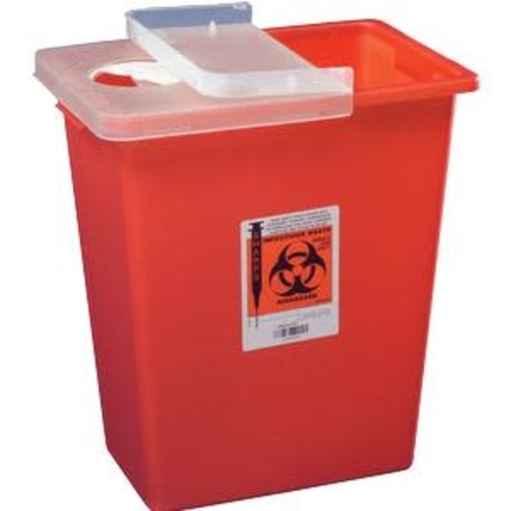 Cardinal Health Sharps Container, Hinged Lid - 8 gallon