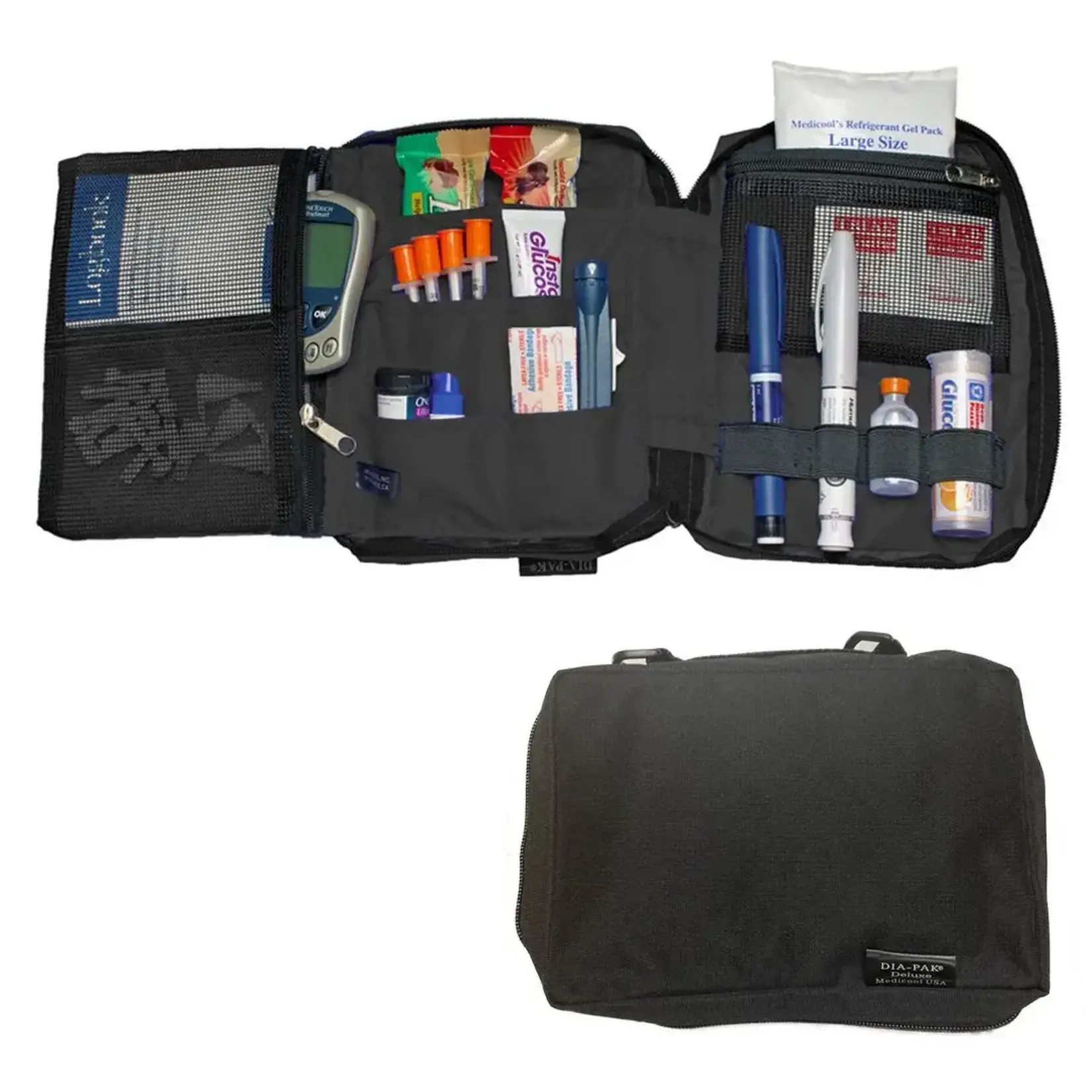 Medicool Diabetic Supply Organizer, Dia Pak Deluxe - Black
