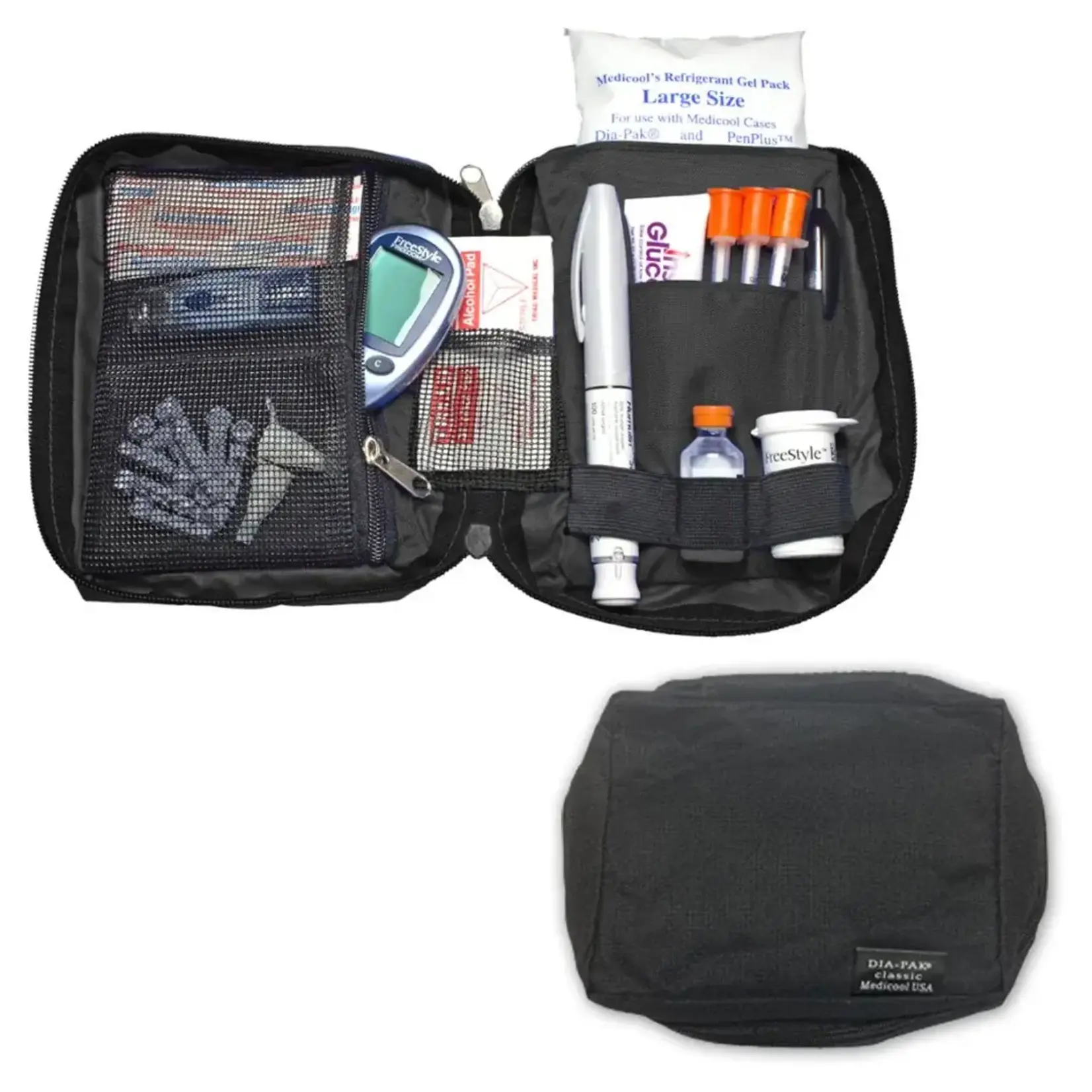 Medicool Diabetic Supply Organizer, Dia Pak Classic - Black