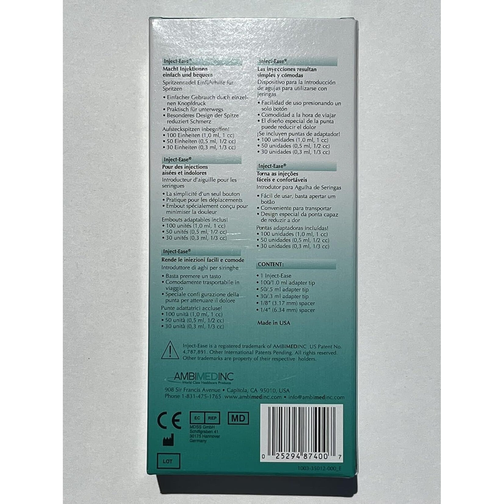 AmbiMedInc Insulin Syringe Injector, Inject-Ease
