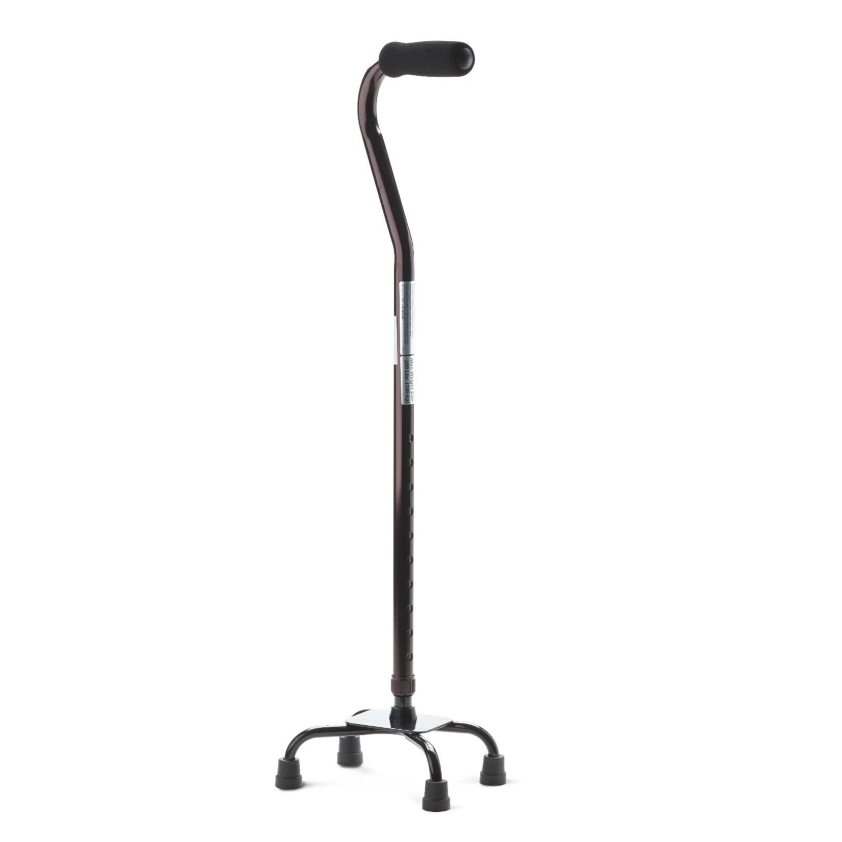 Medline Quad Cane Small Base Black 300lbs cap