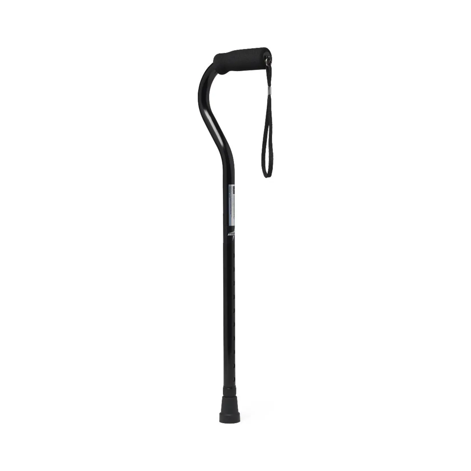 Medline Cane, Offset Handle - Black