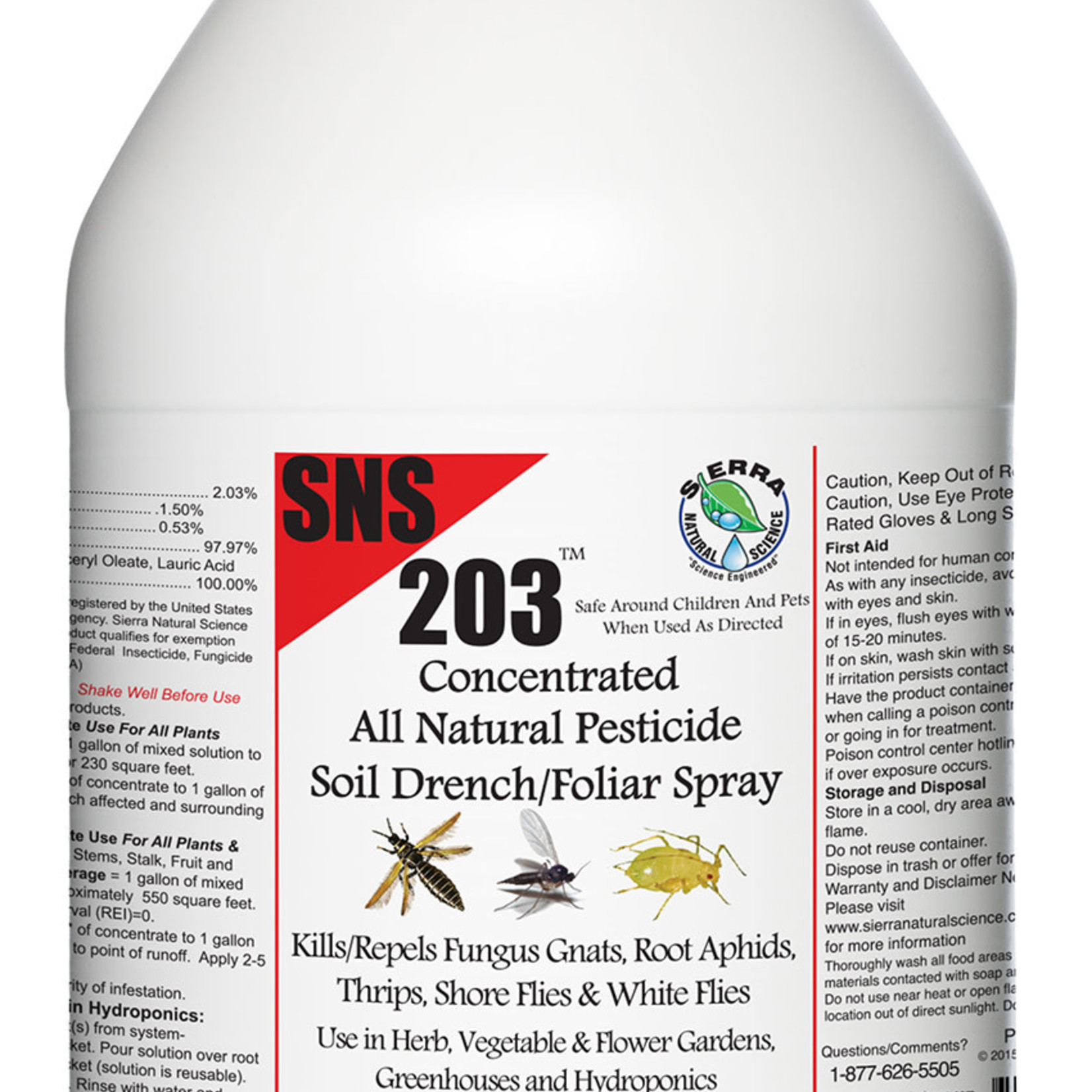 SNS SNS 203 Conc. Pesticide Soil Drench/Foliar Spray Gallon (4/Cs)