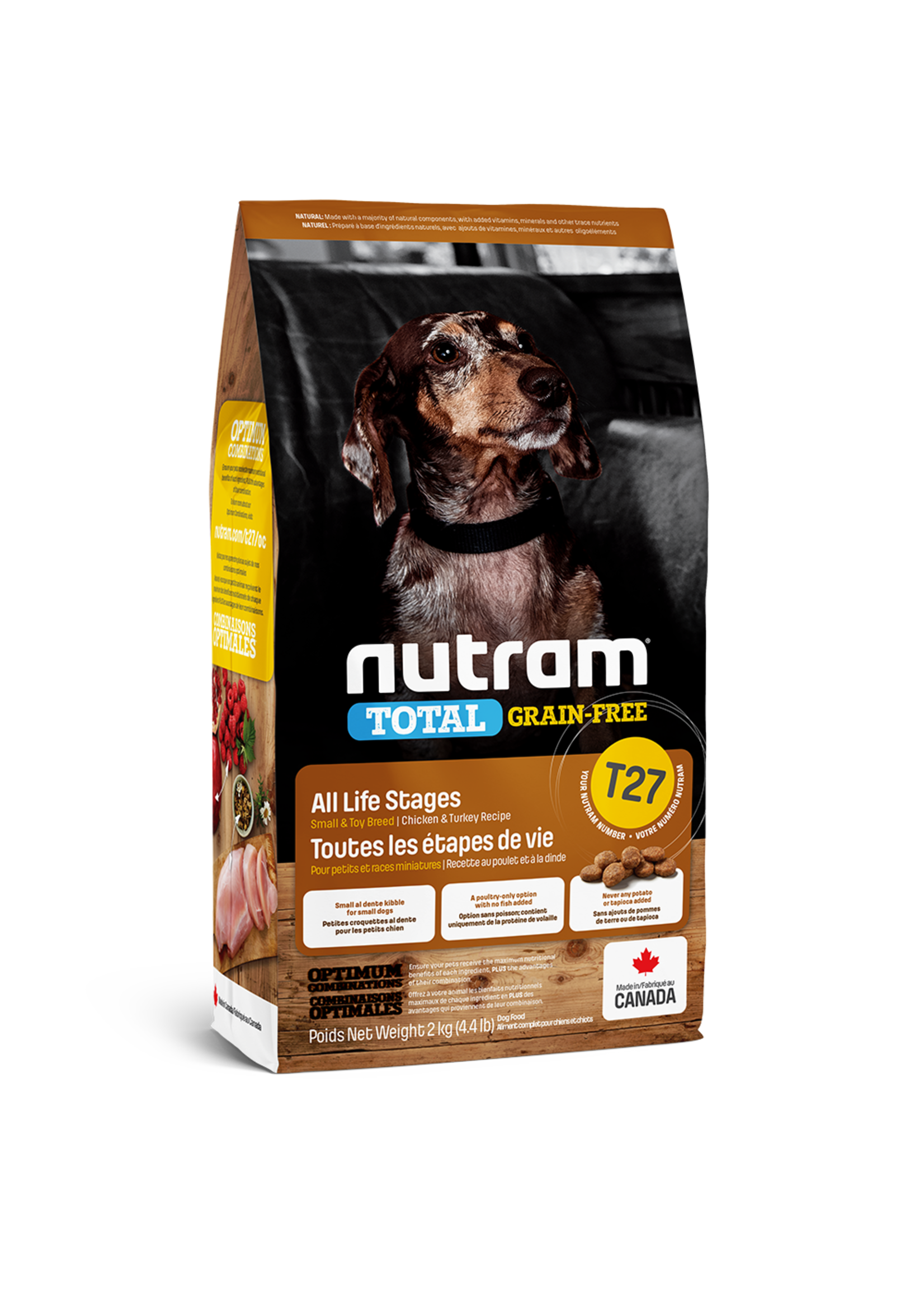 Nutram Nutram 3.0 Total Grain Free Dog T27 SM Breed Chicken & Turkey