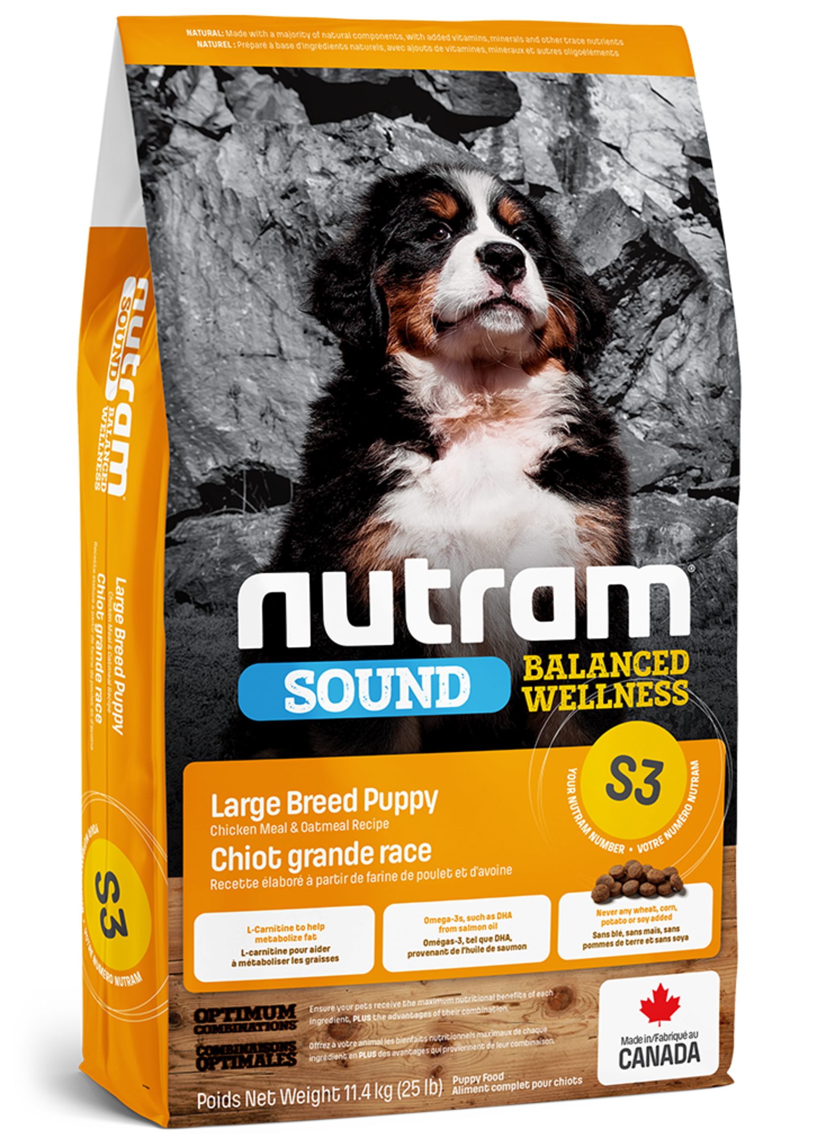 Nutram Nutram 3.0 Sound Dog S3 Large Breed Puppy 11.4kg