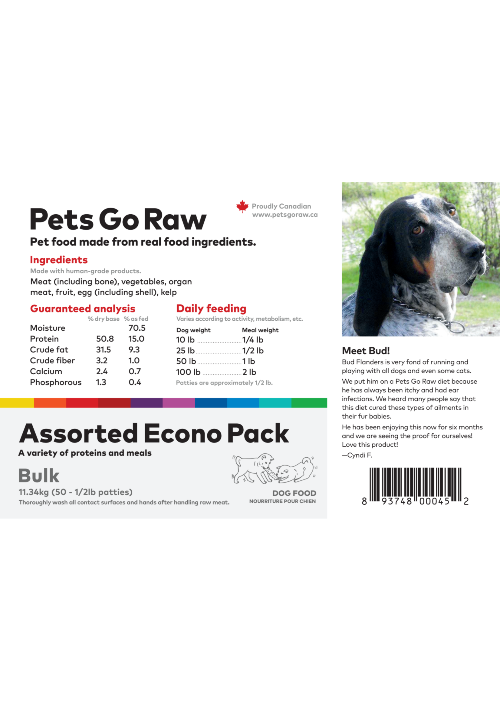 Pets Go Raw Pets Go Raw Econo Pack 25lbs