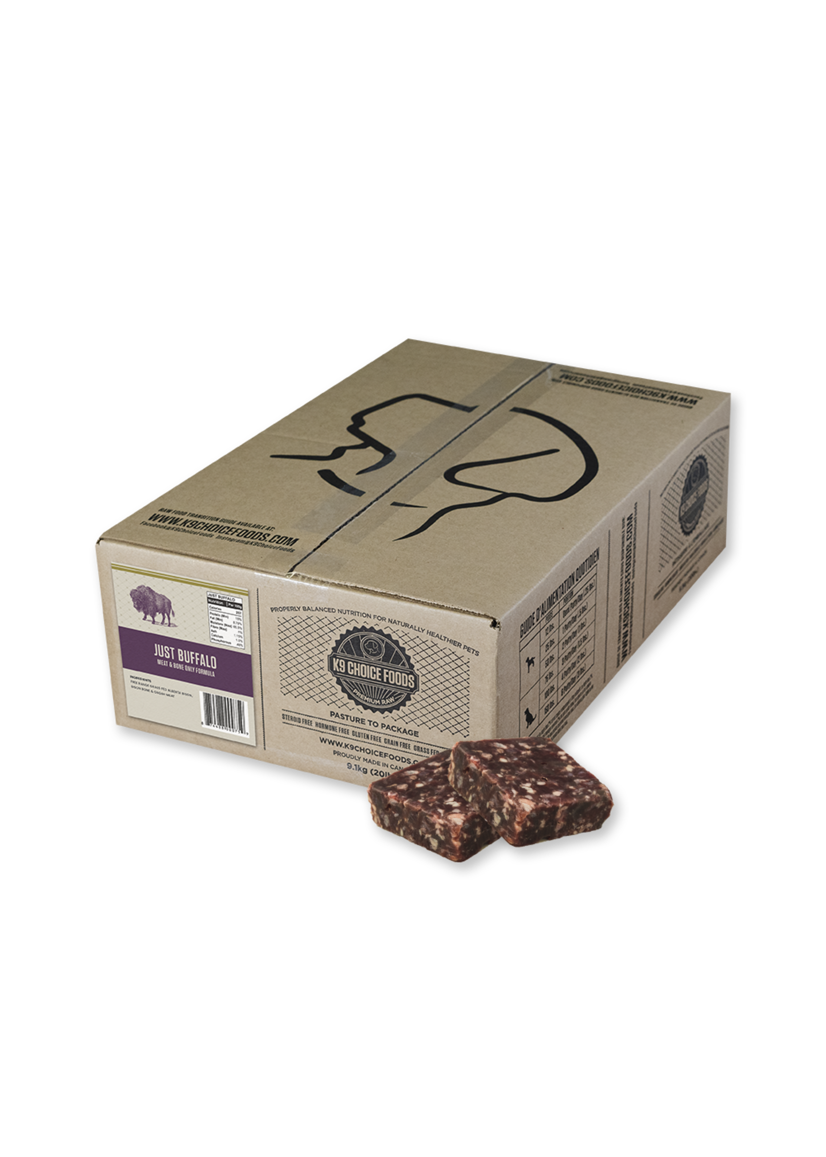 K9 Choice Foods K9 Choice Just Buffalo 20lb