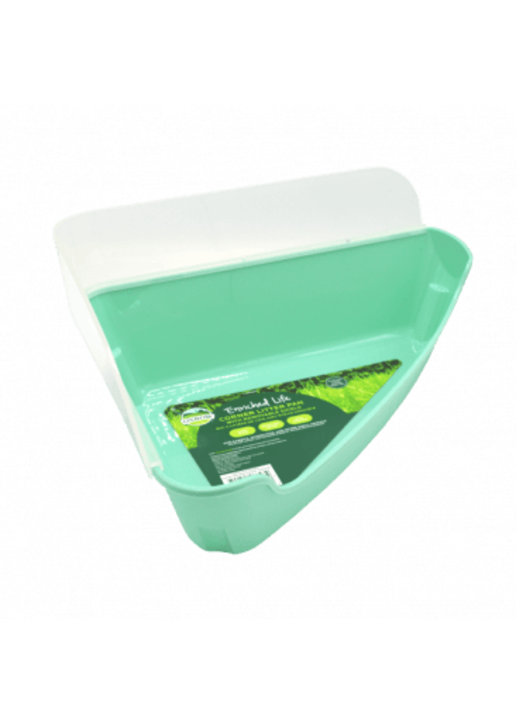 Oxbow Oxbow Enriched Life Corner Litter Pan w/ Removable Shield