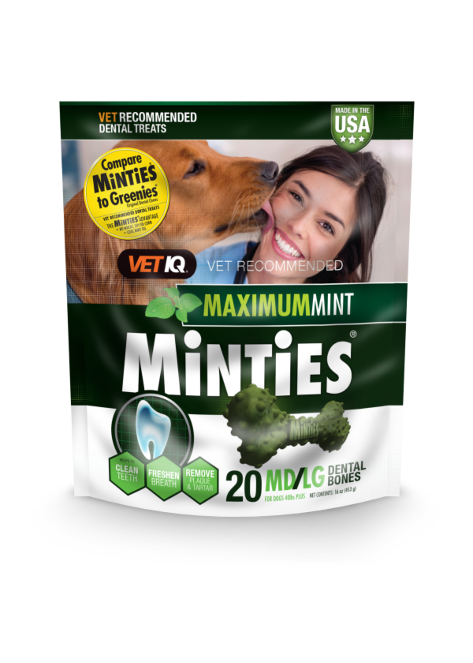 Minties Minties Maximum Mint Dental Bones MD/LG