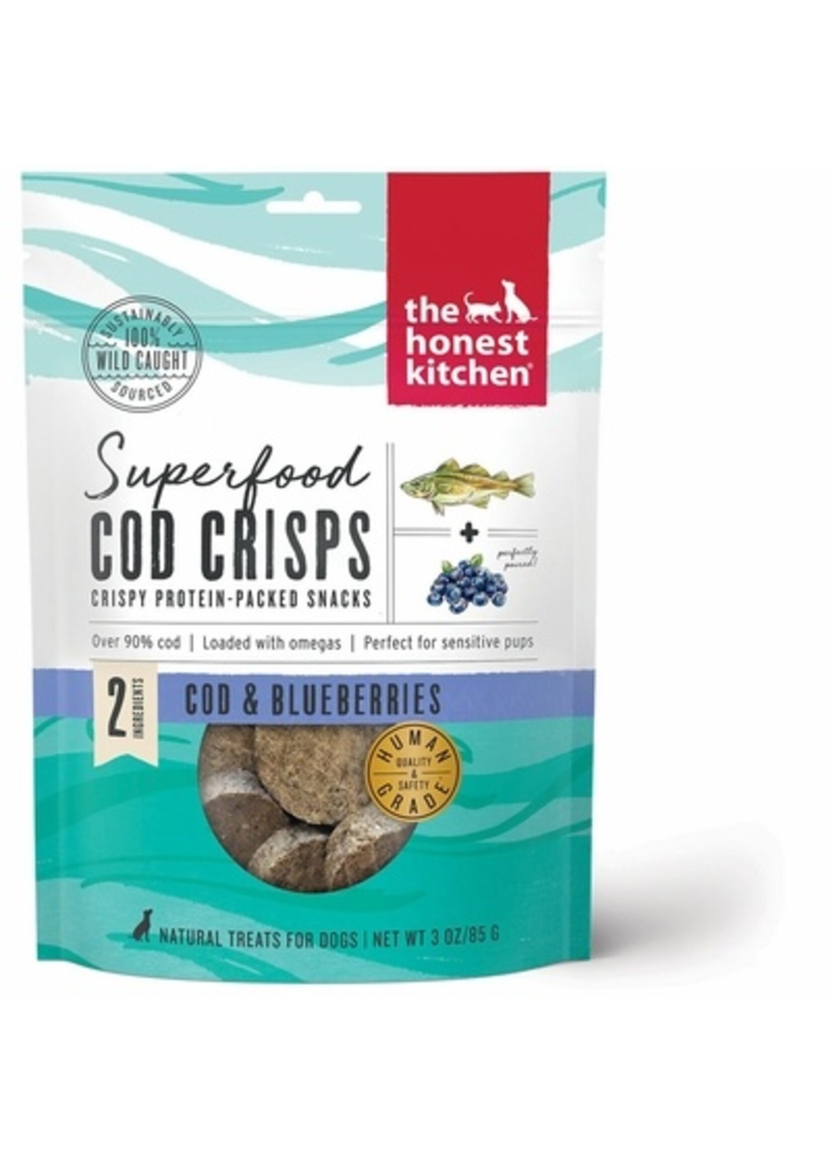 The Honest Kitchen Honest Kitchen Dog Superfood Cod Crisps w/Blueberry 3oz