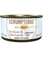 Scrumptious Scrumptious Cat Dinner in Gravy Flaked 2.8oz Sardines & Mackeral