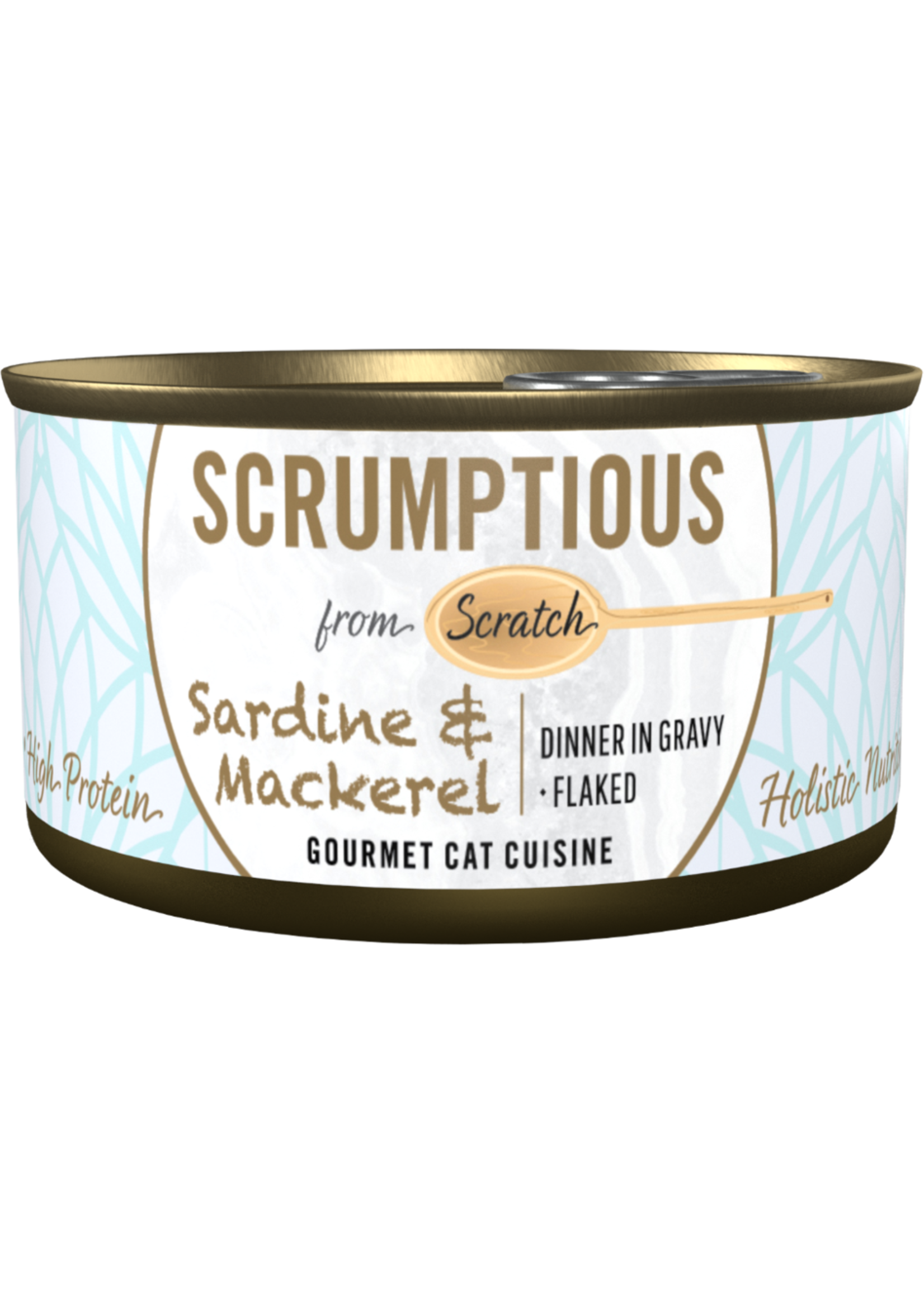 Scrumptious Scrumptious Cat Dinner in Gravy Flaked 2.8oz Sardines & Mackeral