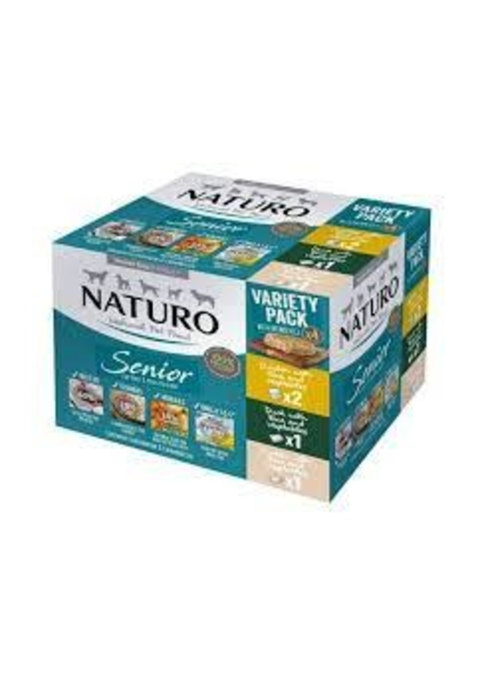 Naturo Naturo Dog Trays Senior Variety Chicken, Duck, & Turkey 400g 4pack