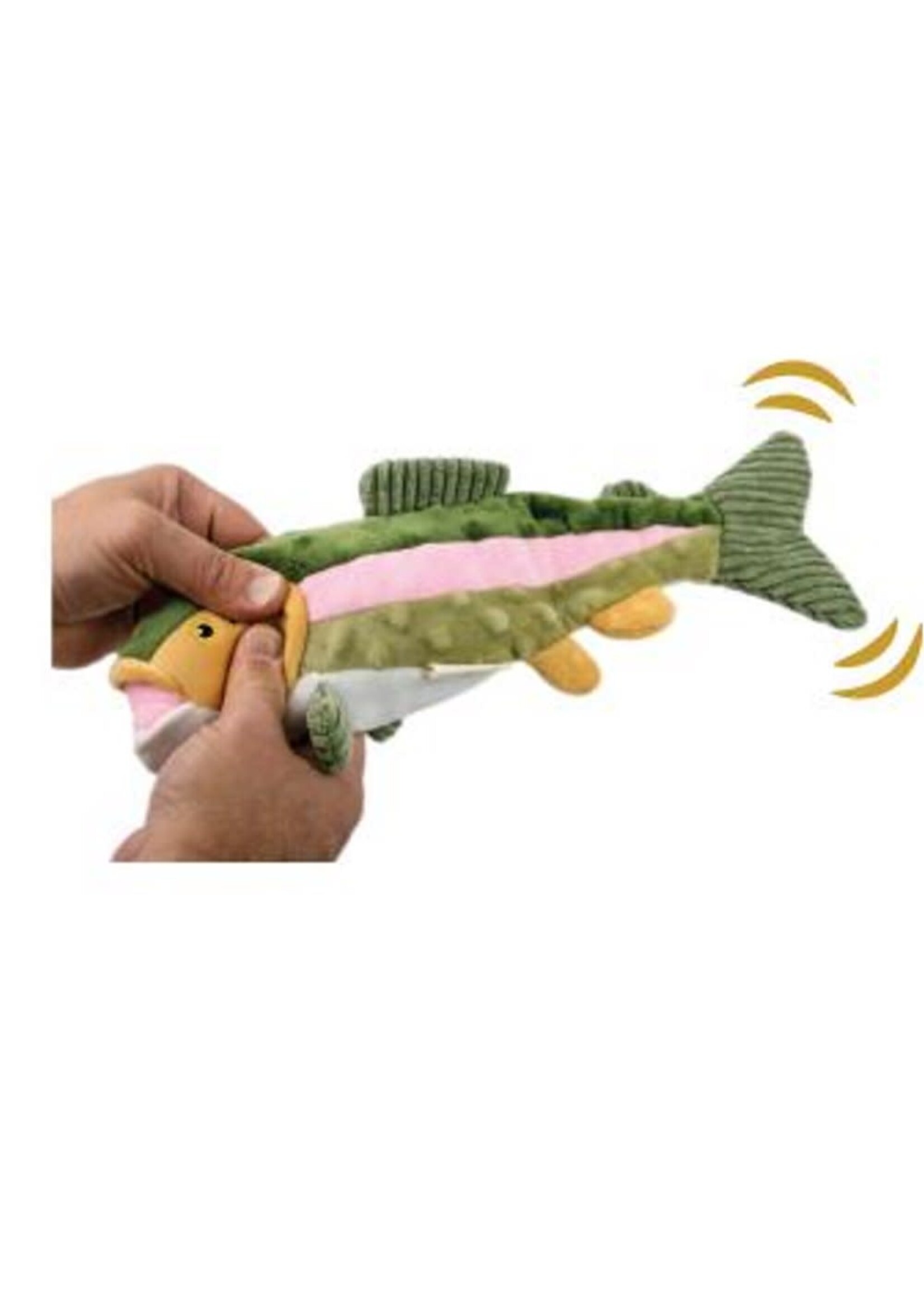 Tall Tails Tall Tails 15" Plush Rainbow Trout Twitchy Tail Multi Color