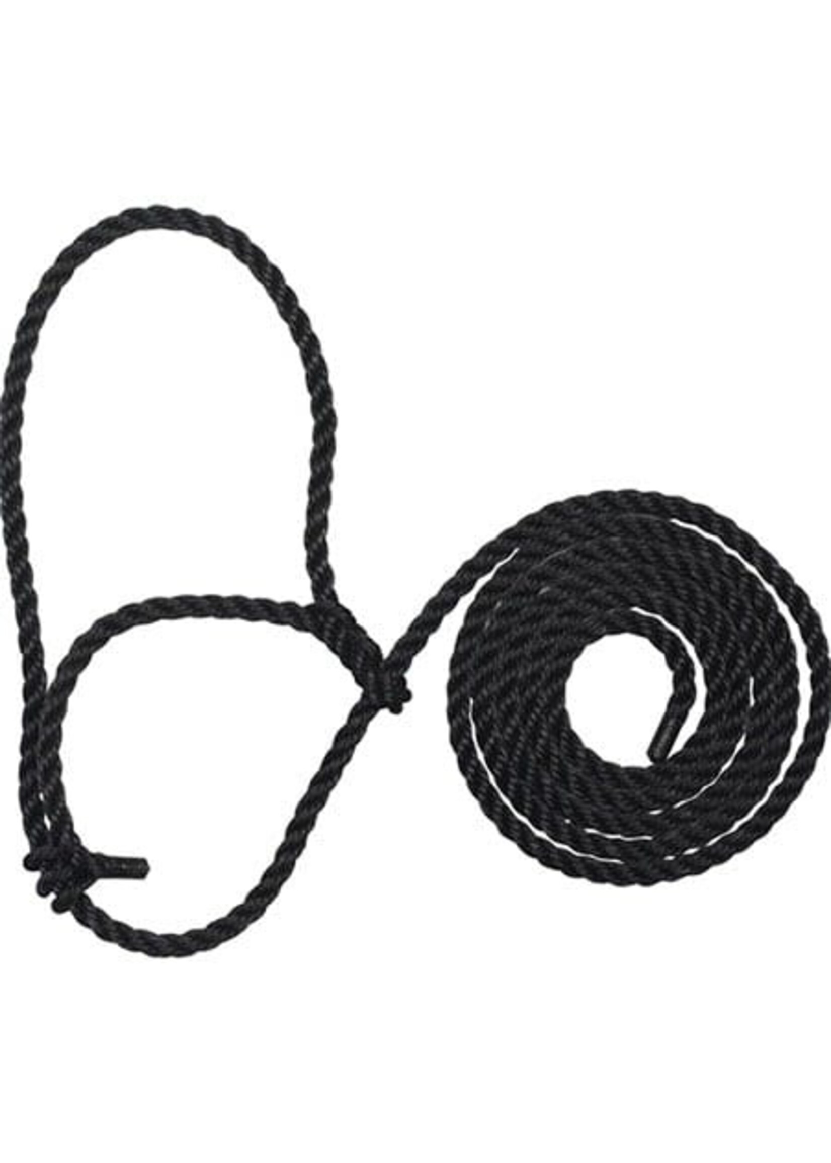 Sullivan Supply Sullivan Supply Bull Rope Halter All Black (10" nose piece & 11' Lead)