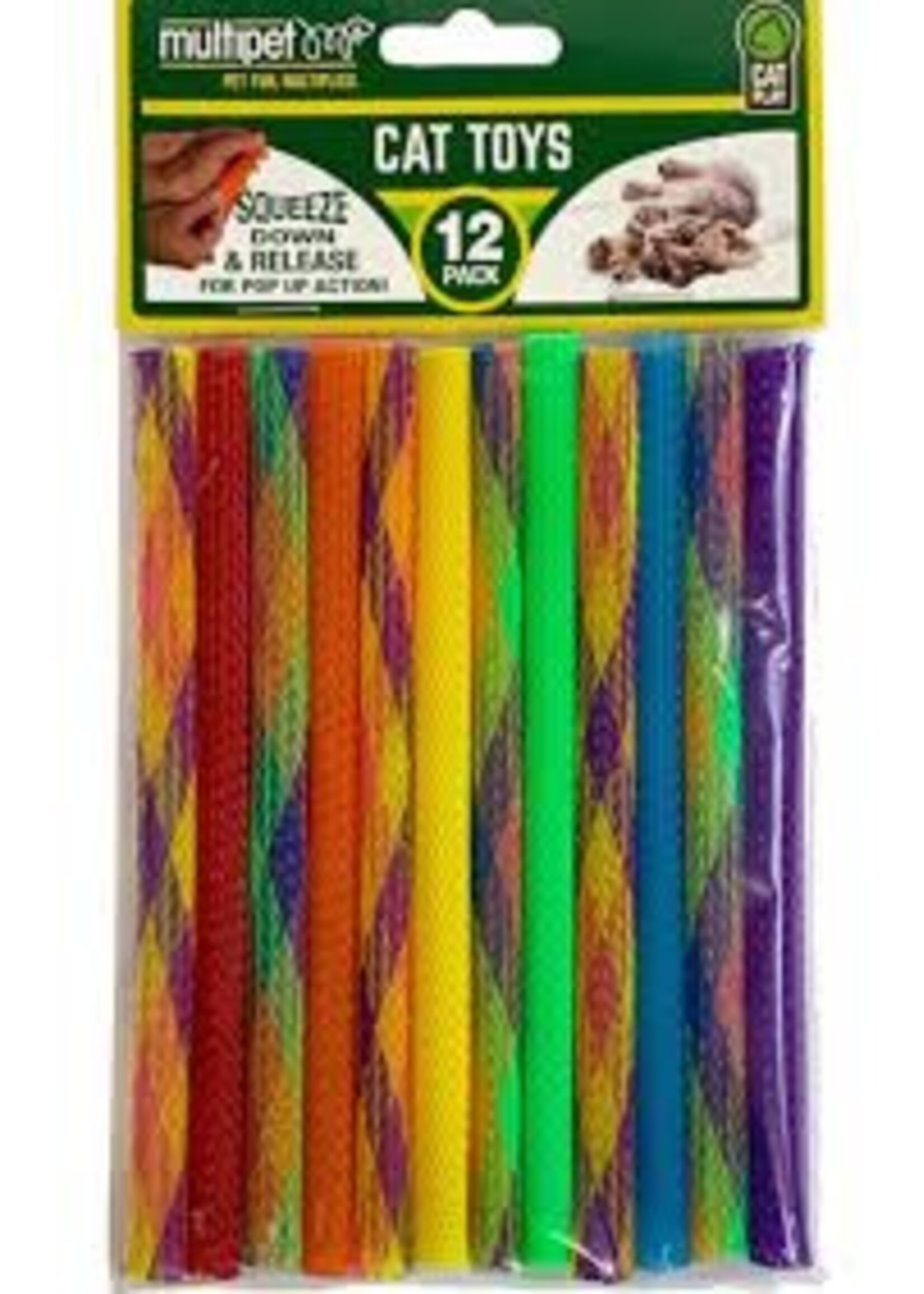 Multipet Multipet Kitty Straws 12pack 7"