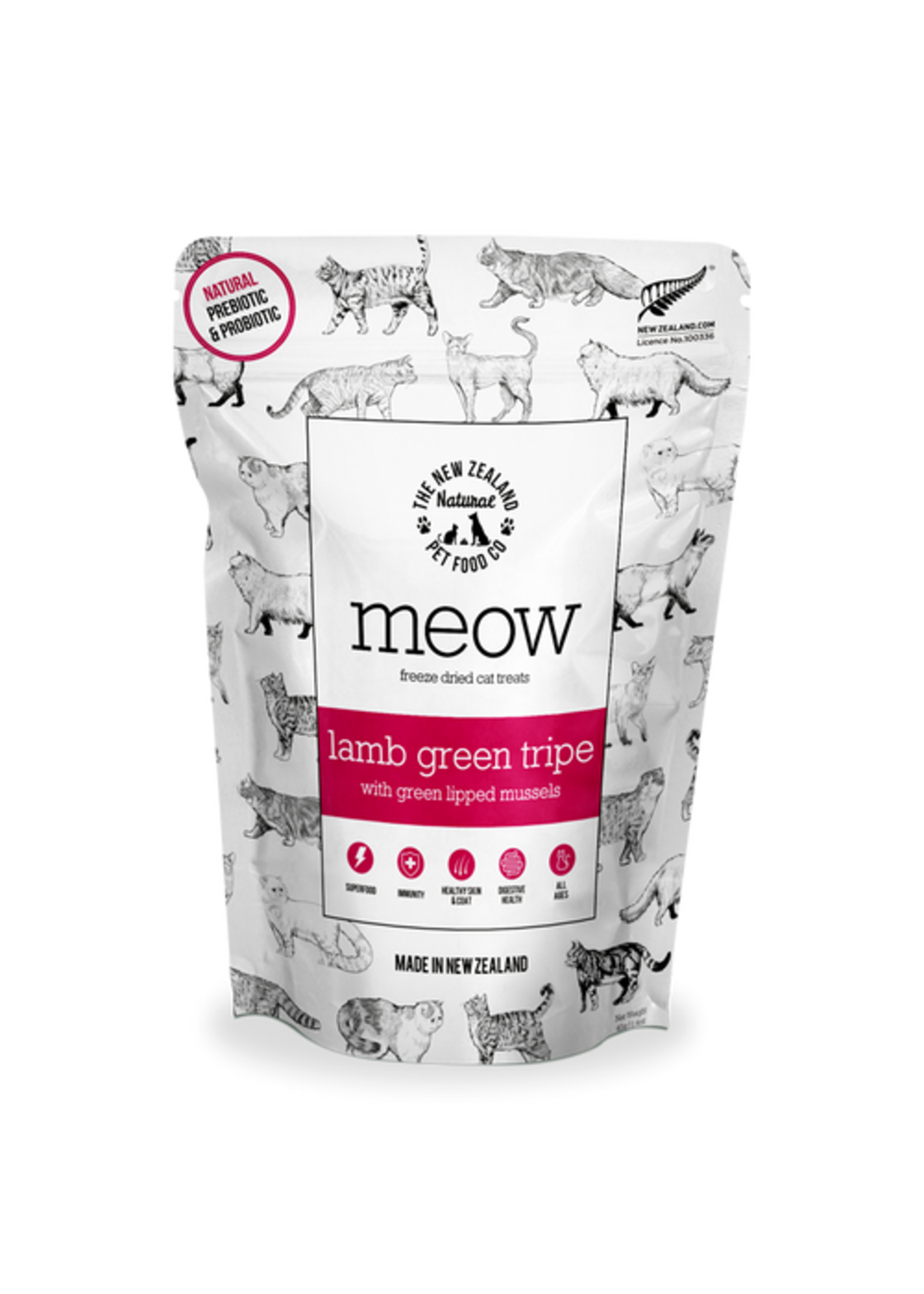 New Zealand Natural Pet Food Co NZ Natural Pet Food Co Meow Lamb Green Tripe Treat 40g
