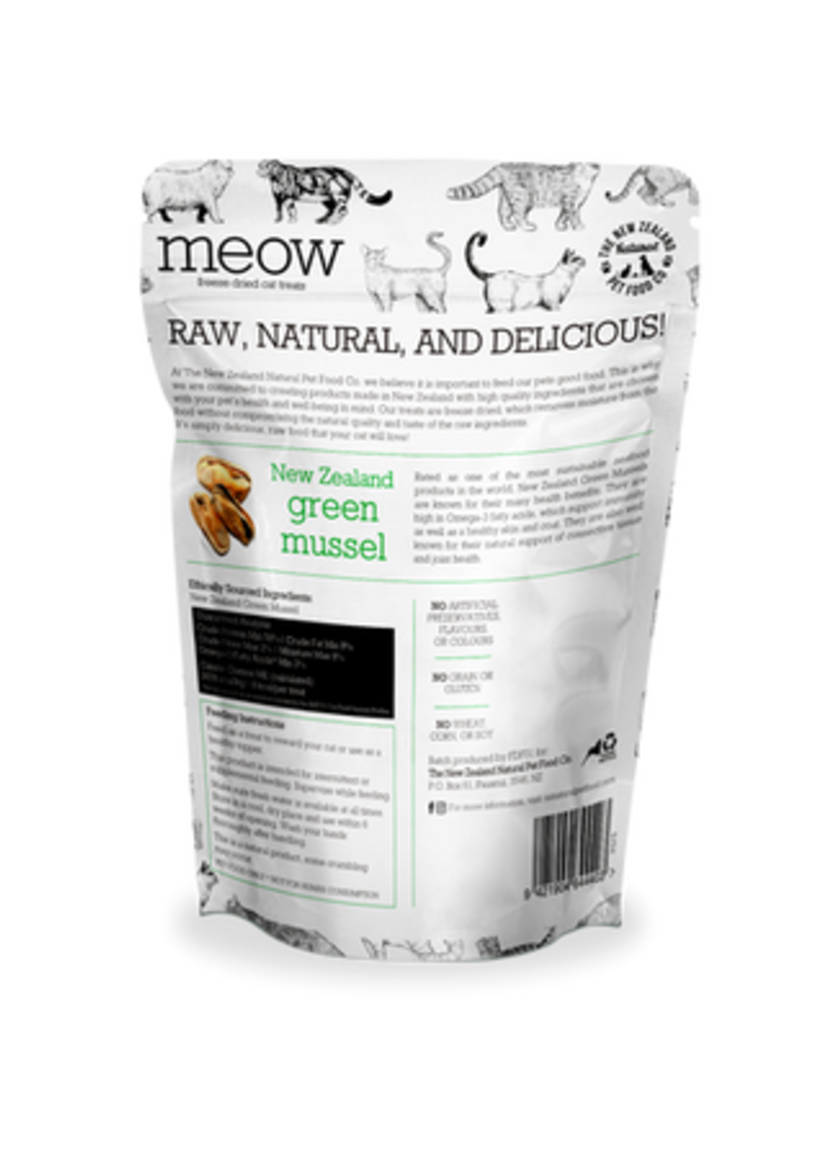 New Zealand Natural Pet Food Co NZ Natural Pet Food Co Meow Green Lipped Mussel Treat 50g