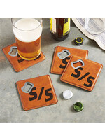 Sullivan Supply Sullivan Supply S/S Leather Bottle Opener Coasters 4pk