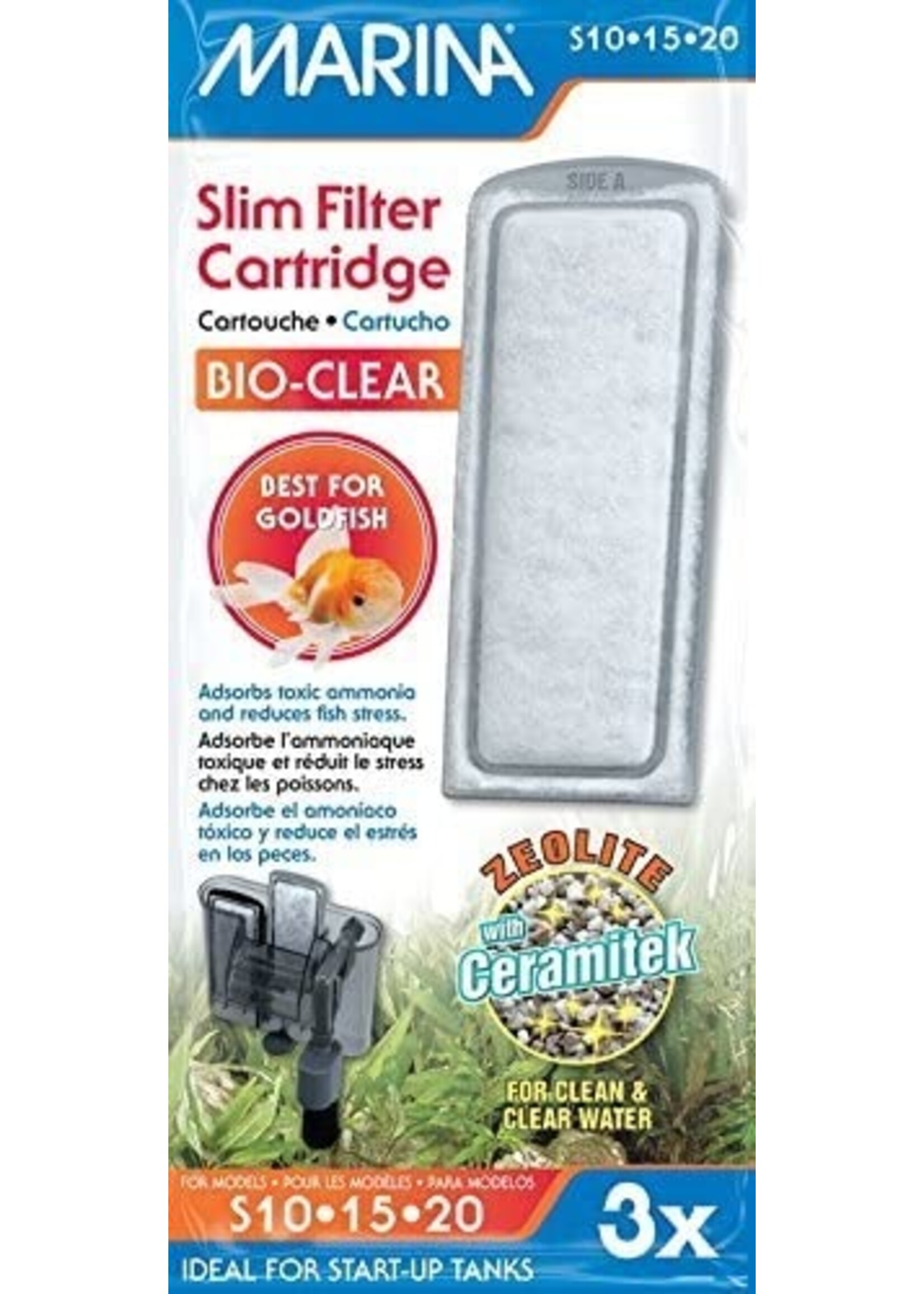 Marina Marina Bio Clear Cartridge for Slim Filters 3pack (Goldfish)