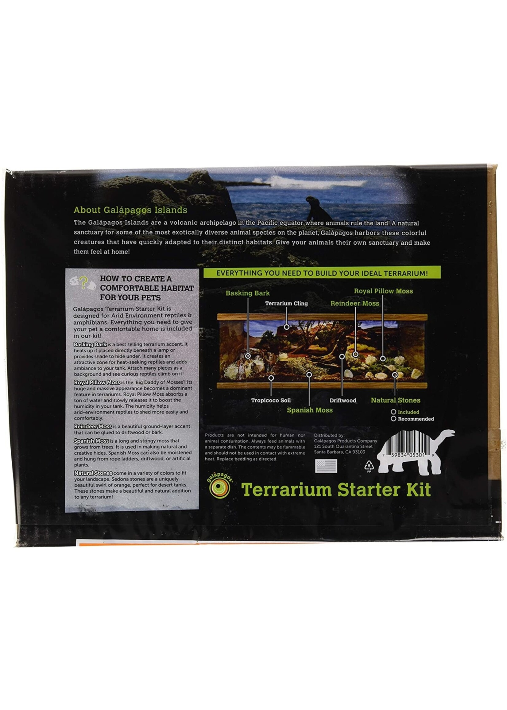 Galapagos Galapagos Terrarium Starter Kit Arid Environment 4.5qt box