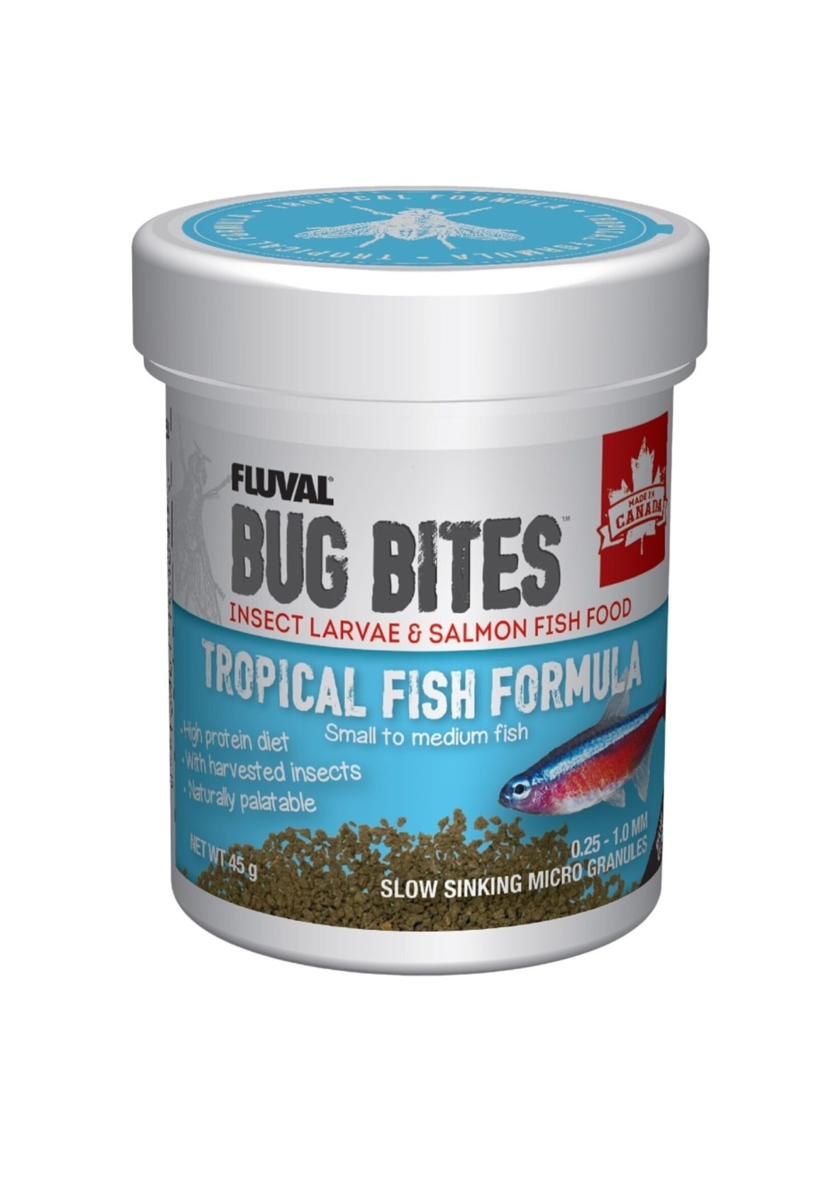Fluval Fluval Bug Bites Tropical Small to Medium 0.7-1.0mm 45g