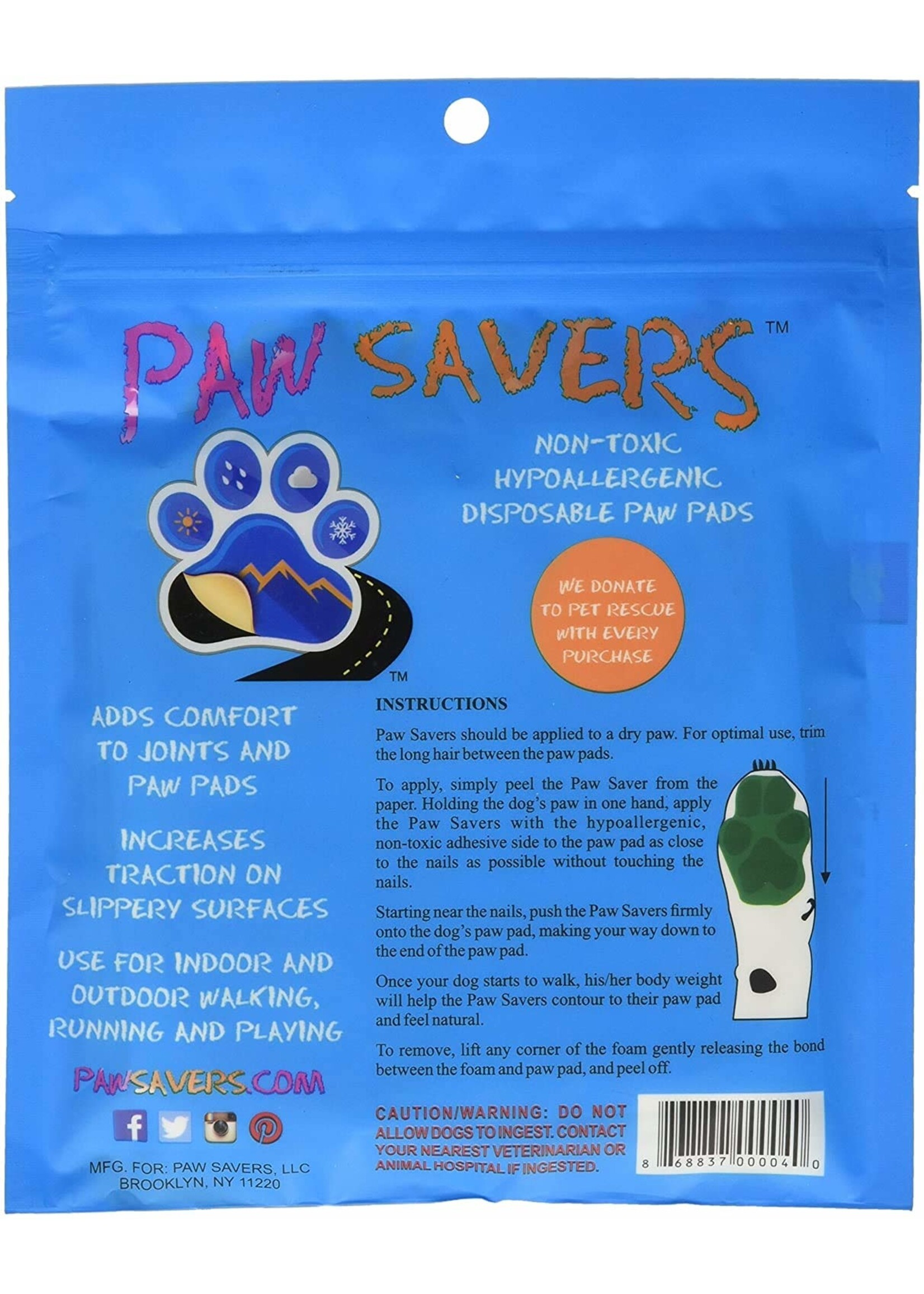 Paw Savers Paw Savers Disposable Paw Pads XXL 81-110 lbs 24pk