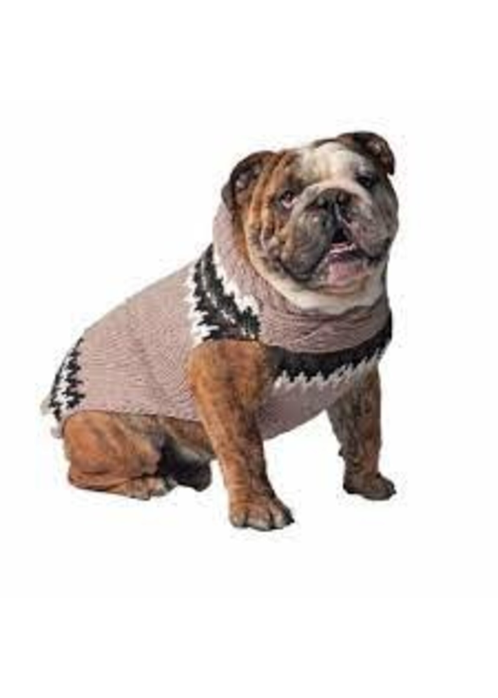 Chilly Dog Chilly Dog Fairisle Sweater Tan Medium