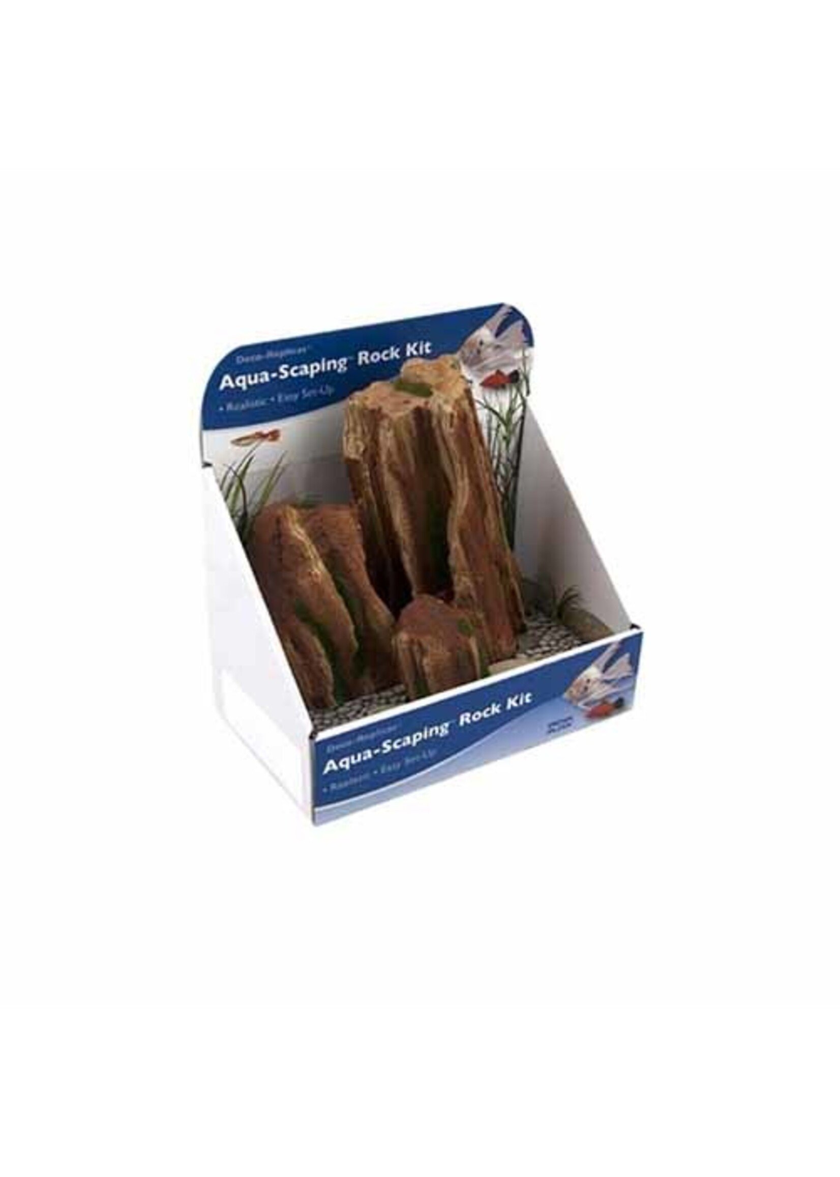 Penn Plax Penn Plax Red Rock w/ Moss 3pc Decorating Kit