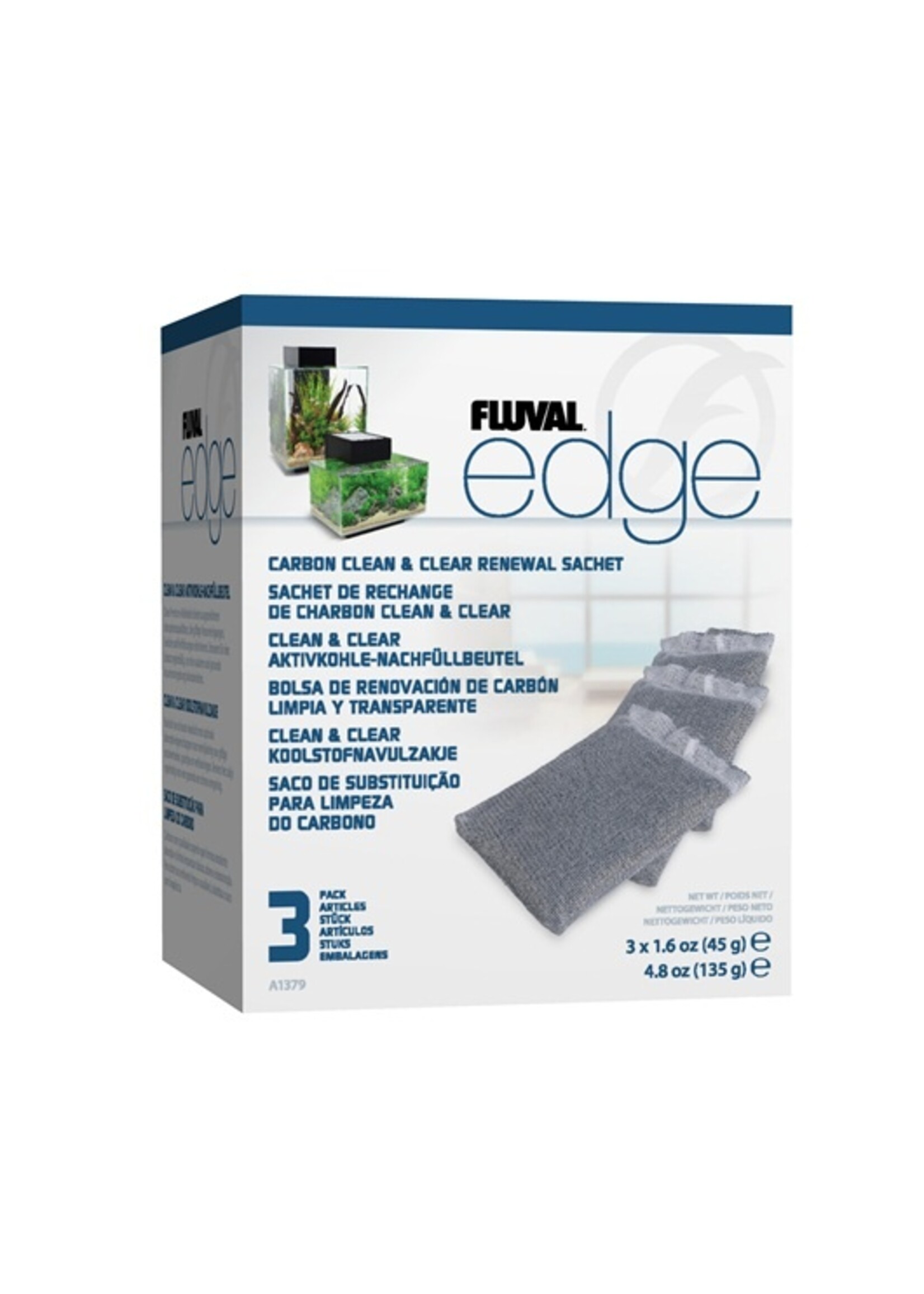 Fluval Fluval Edge Carbon Clean & Clear Renewal Sachet 3pack