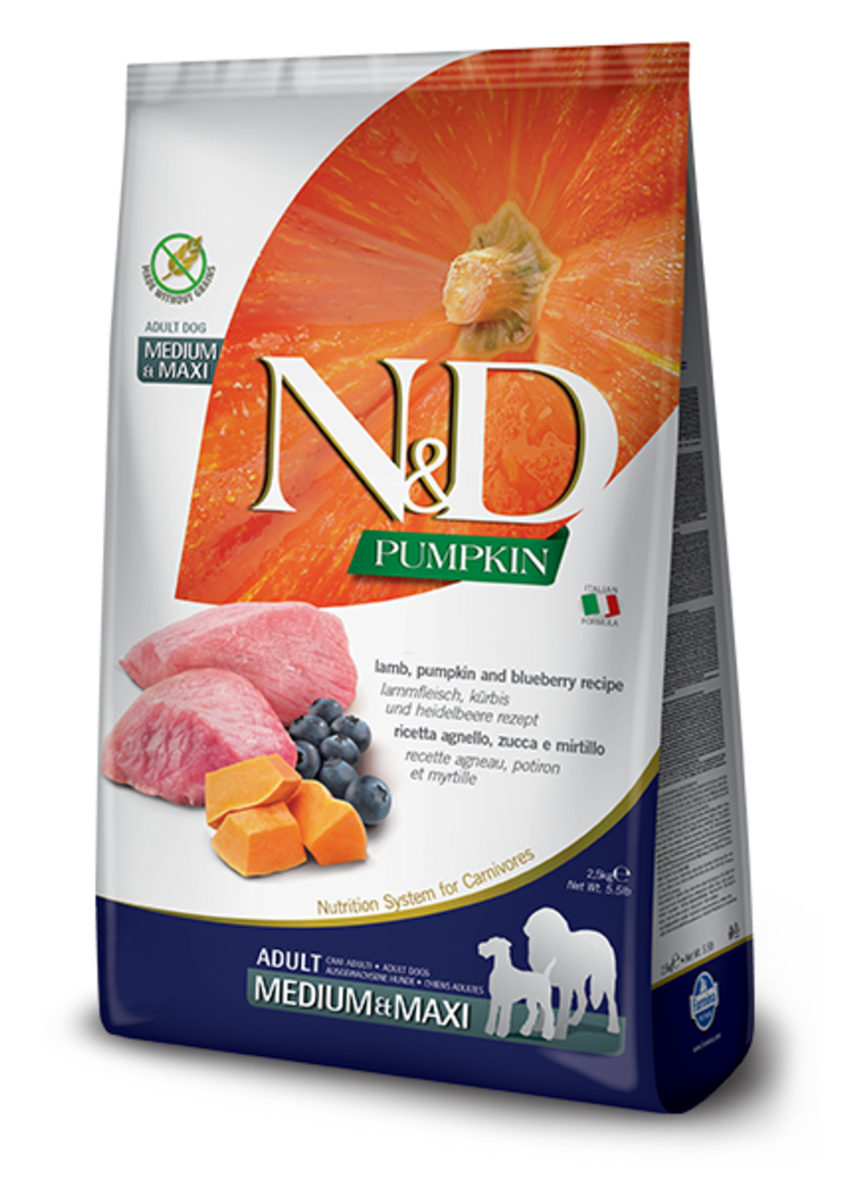 Farmina Farmina N&D Dog Pumpkin Lamb & Blueberry Med/Maxi