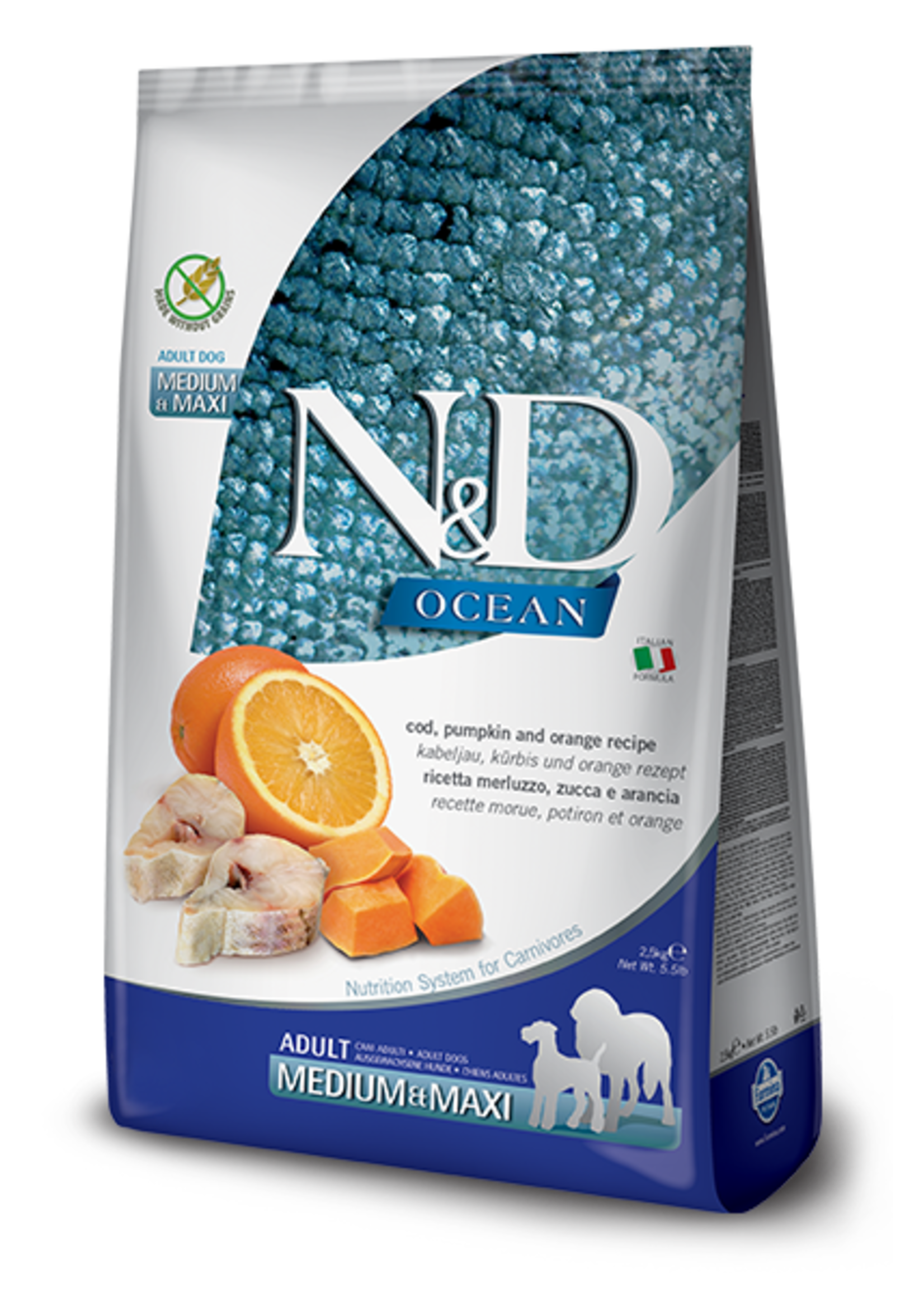 Farmina Farmina N&D Dog Ocean Codfish & Orange Med/Maxi
