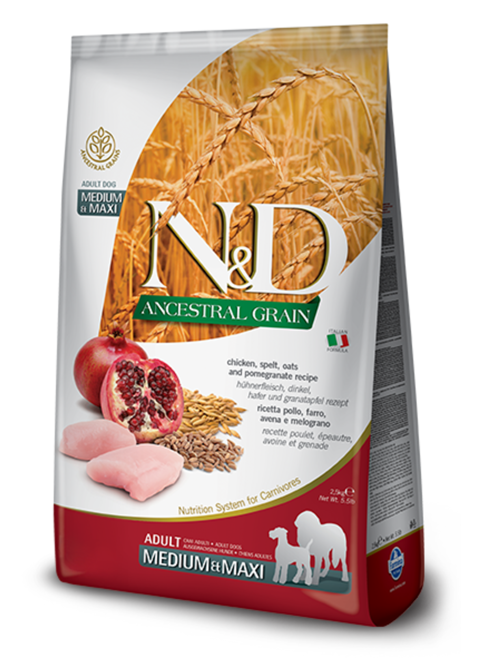 Farmina Farmina N&D Dog Ancestral Chicken & Pomegrante Med/Maxi