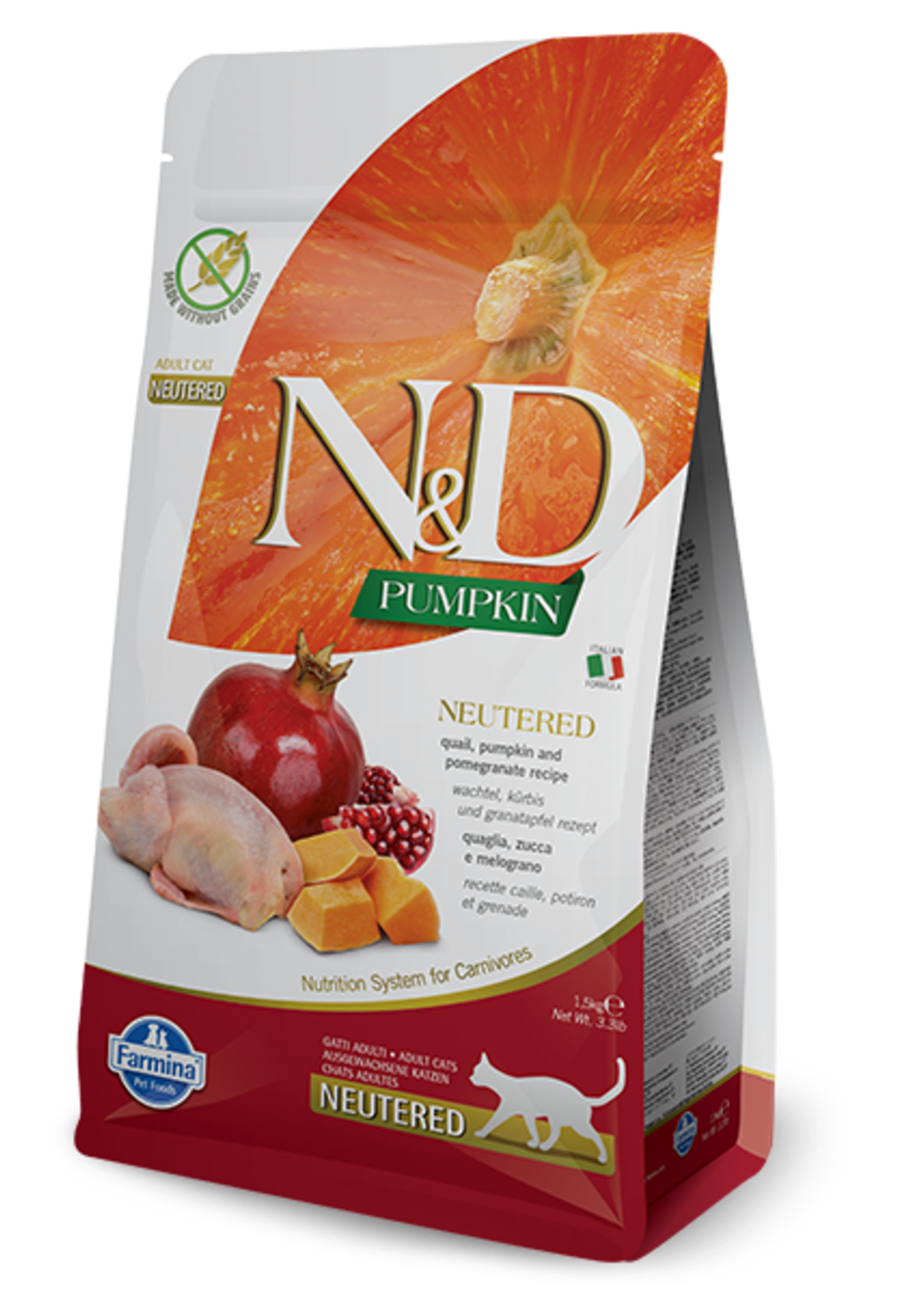 Farmina Farmina N&D Cat Pumpkin Neutered Quail