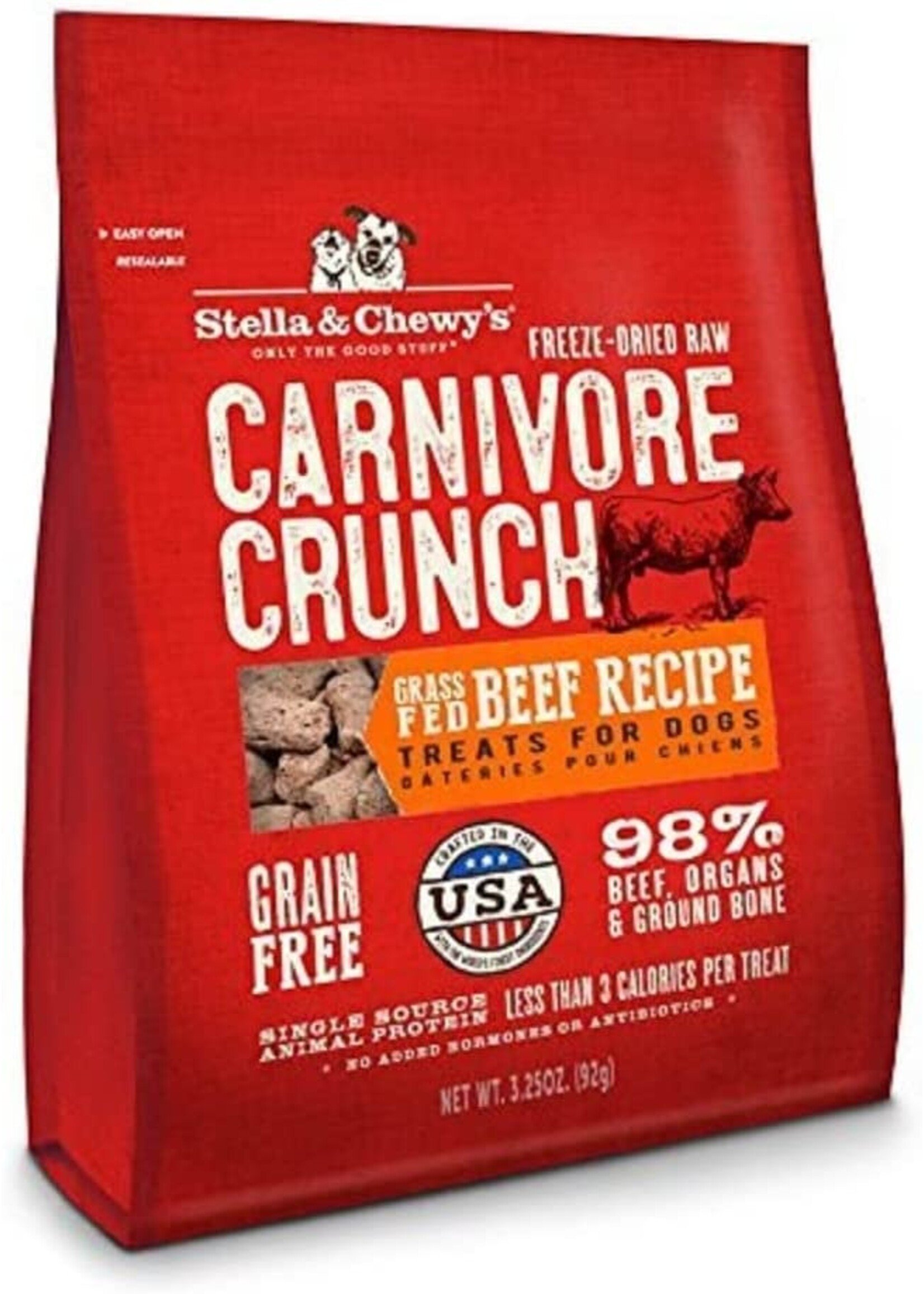 Stella and Chewy's Stella & Chewy's FD Carnivore Crunch Grass Fed Beef 3.25oz