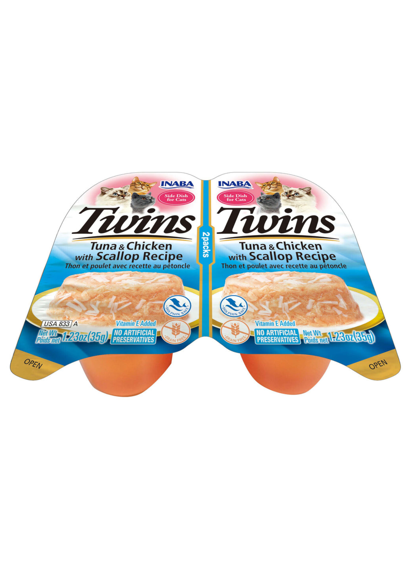 Inaba Inaba Cat Twin Cups Tuna/Chicken w/ Scallop 2pack 2.5oz