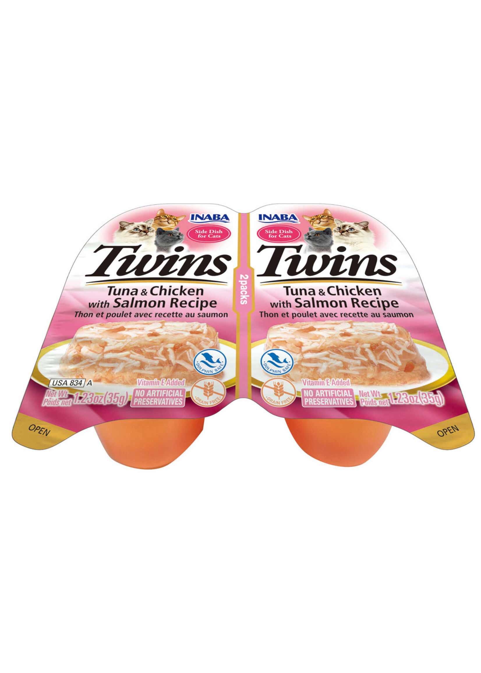 Inaba Inaba Cat Twin Cups Tuna/Chicken w/Salmon 2pack 2.5z