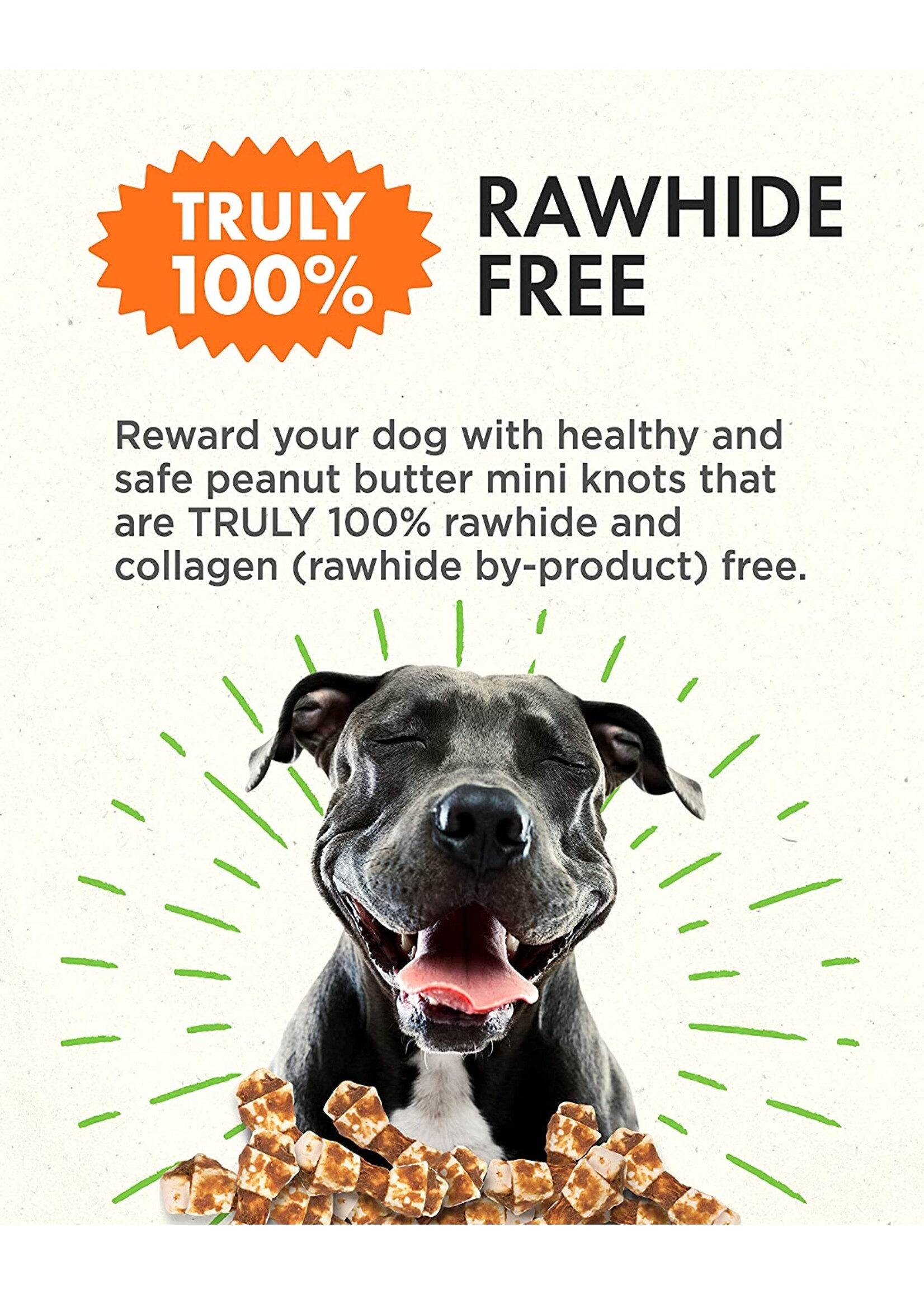 Canine Naturals Hide Free Canine Naturals Hide-Free Peanut Butter Mini Knots 12pack