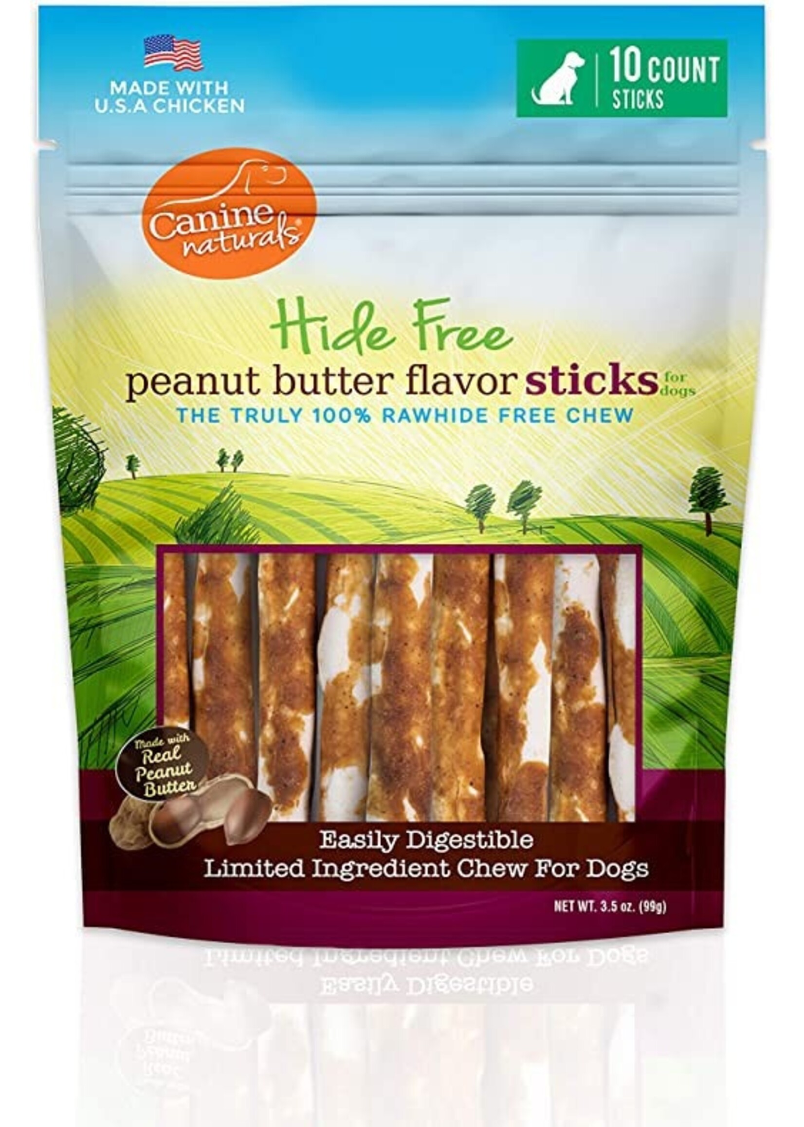 Canine Naturals Hide Free Canine Naturals Hide-Free Peanut Butter Sticks 5"