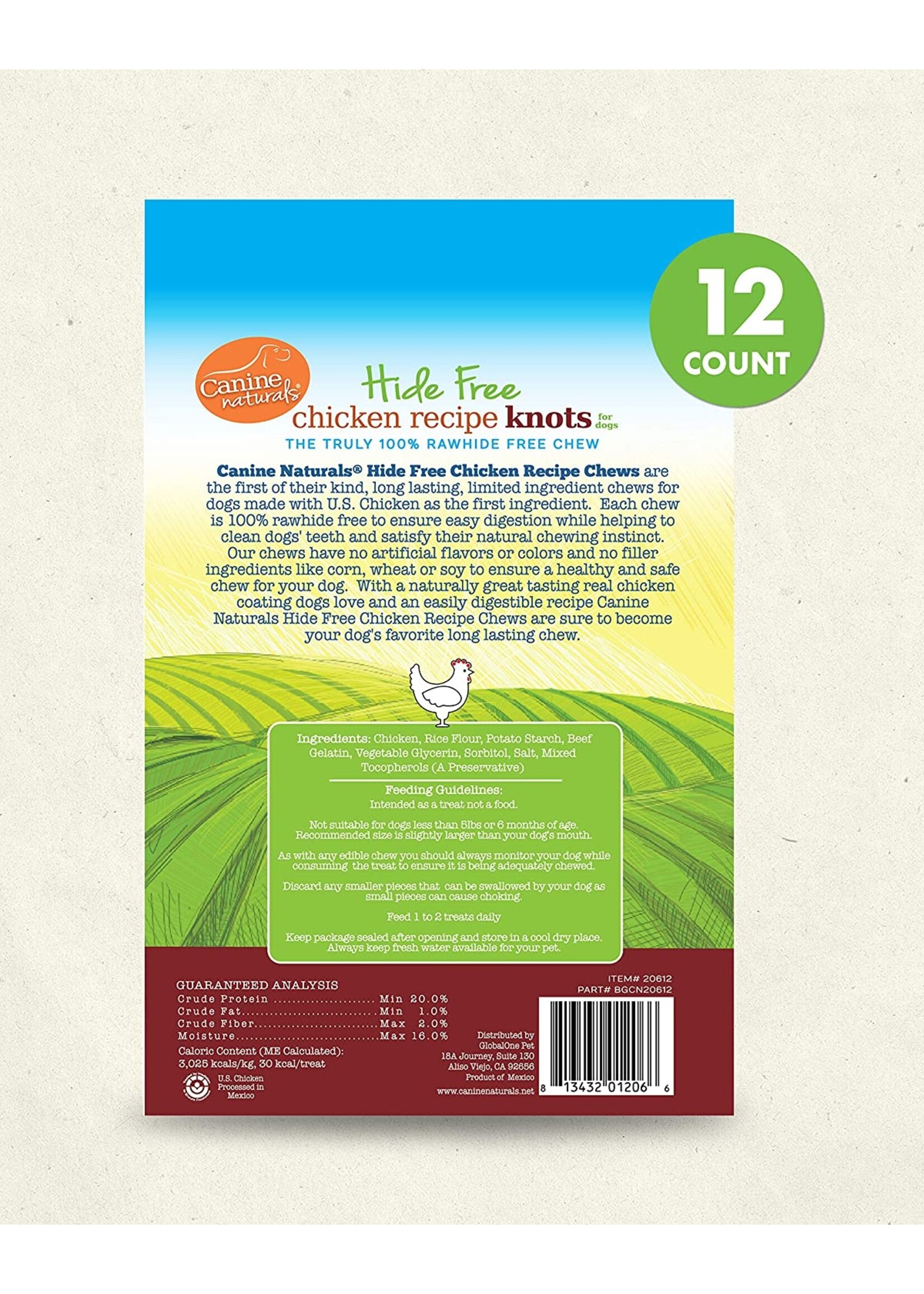 Canine Naturals Hide Free Canine Naturals Hide-Free Chicken Mini Knots 12pack