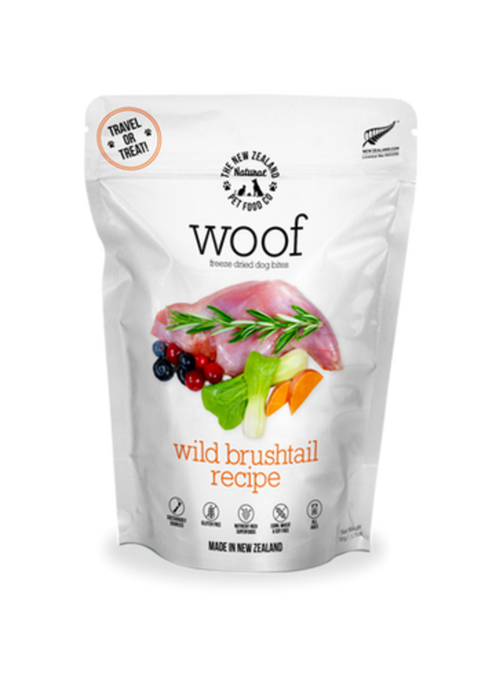 New Zealand Natural Pet Food Co NZ Natural Pet Food Co. Woof Wild Brushtail Freeze Dried Treats 50g