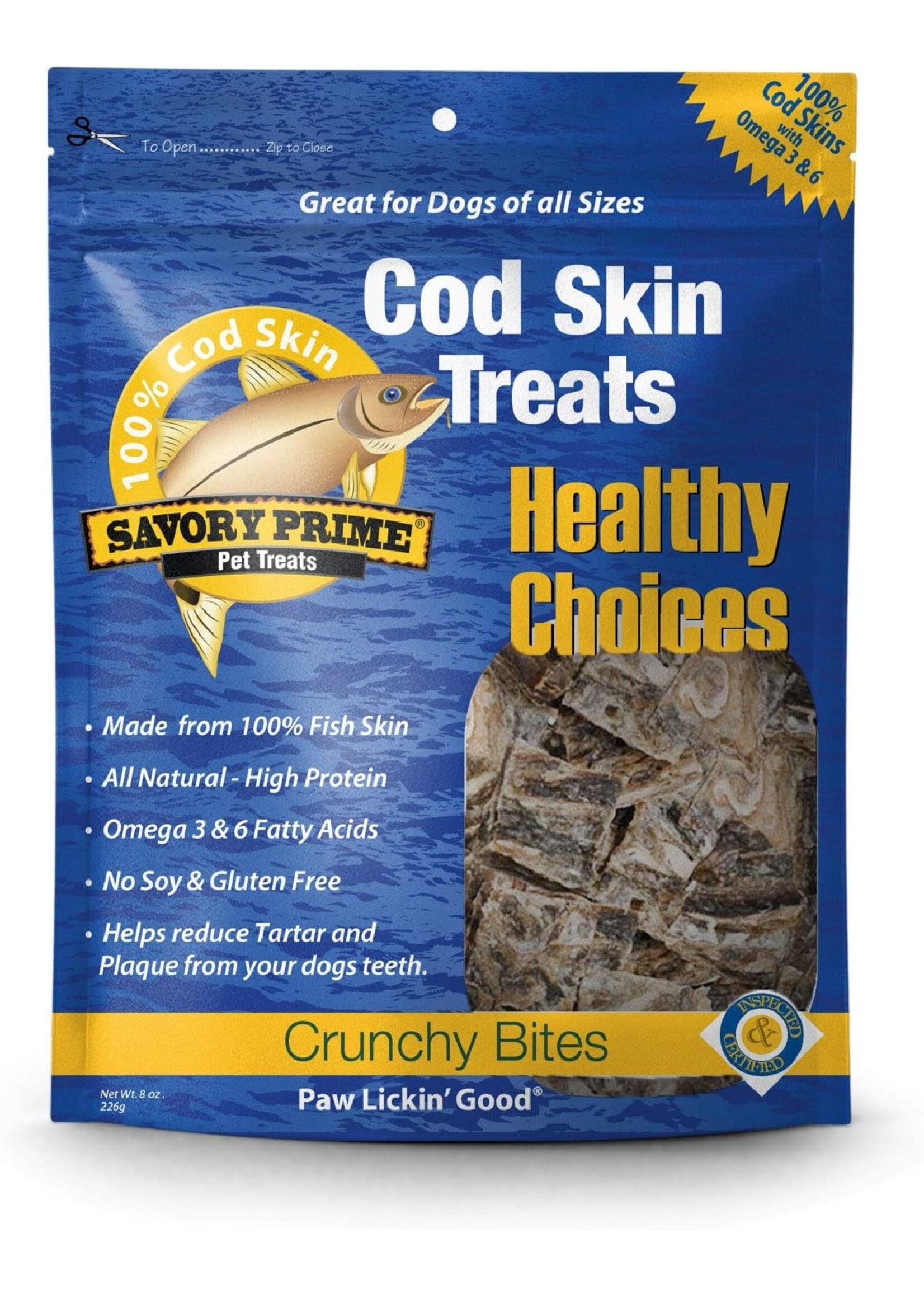 Savory Prime Savory Prime Cod Skin Treats Crunchy Bites