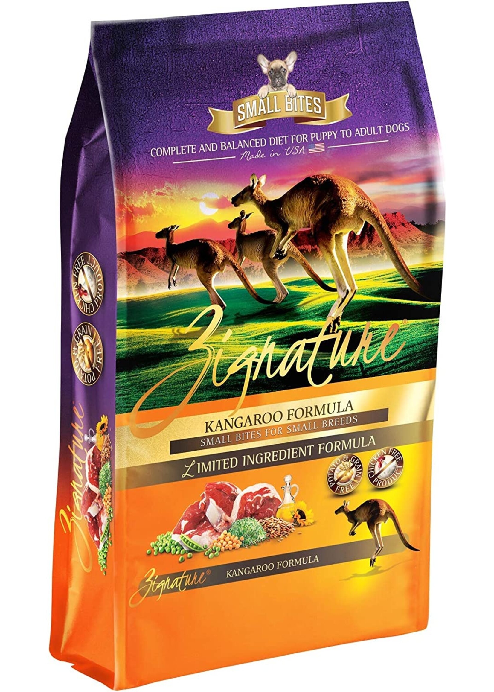 Zignature Zignature Dog LID GF Kangaroo Small Bites