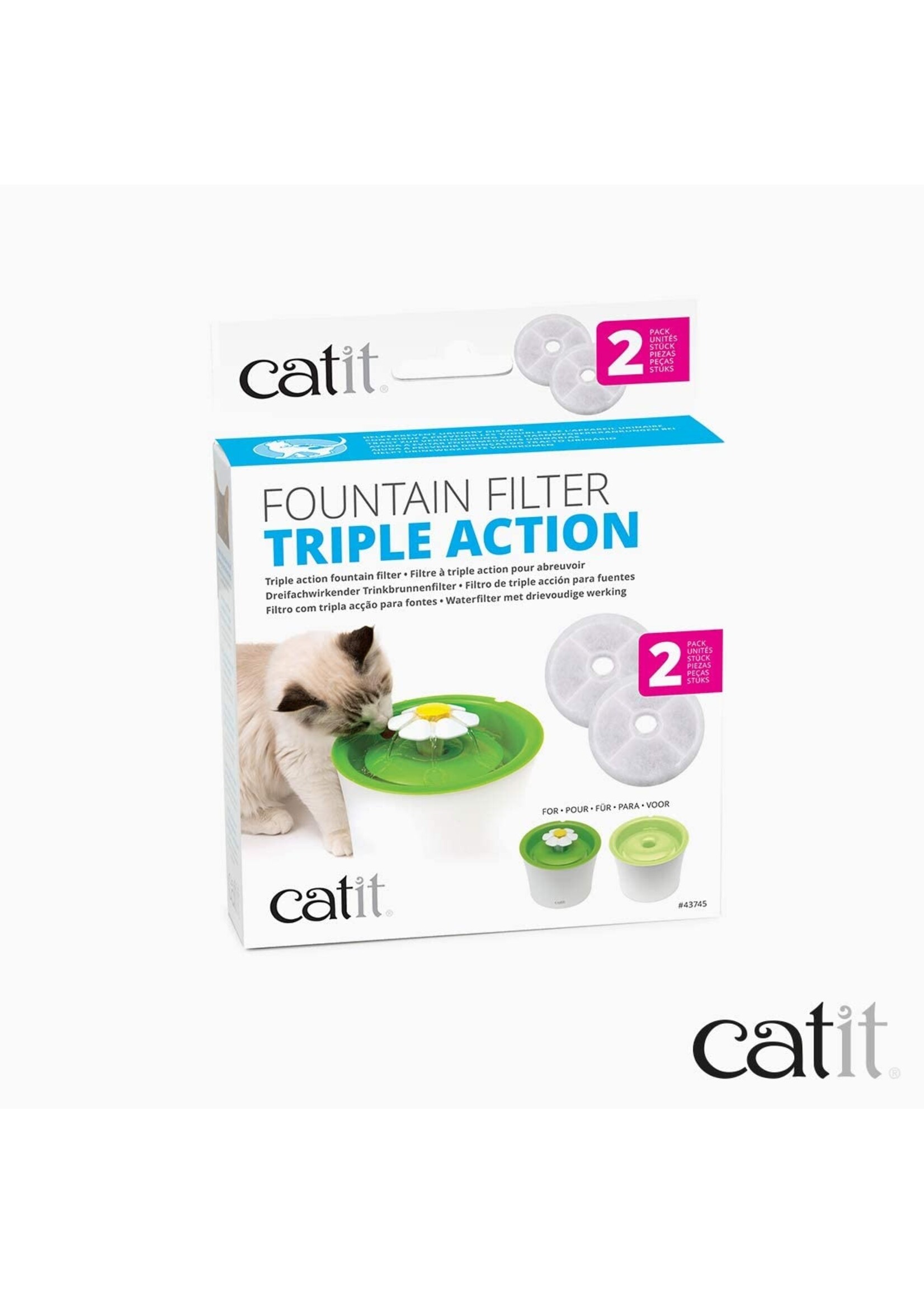 Catit Catit Triple Action Fountain Filter 2pack